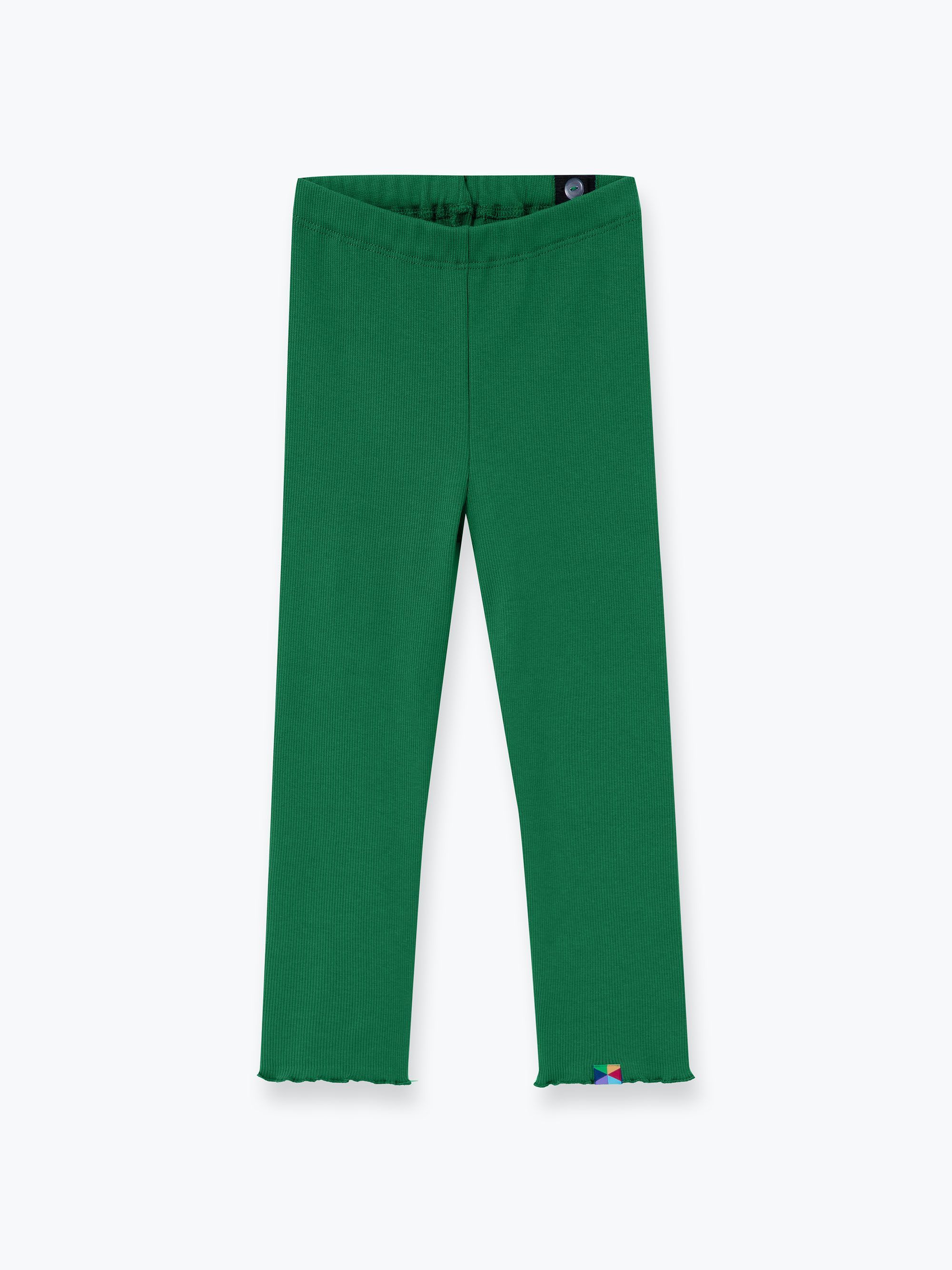Ciemnozielone legginsy prążkowane