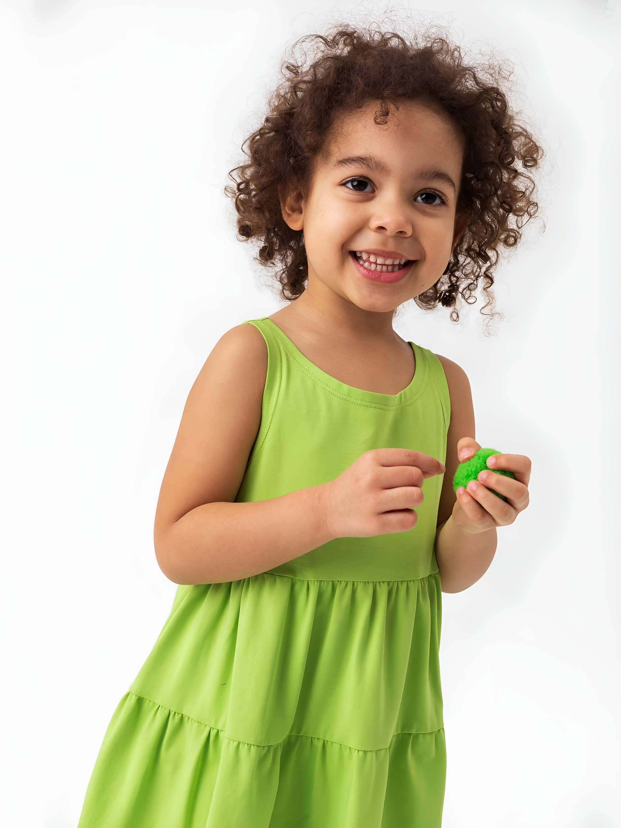Lime green sleeveless dress