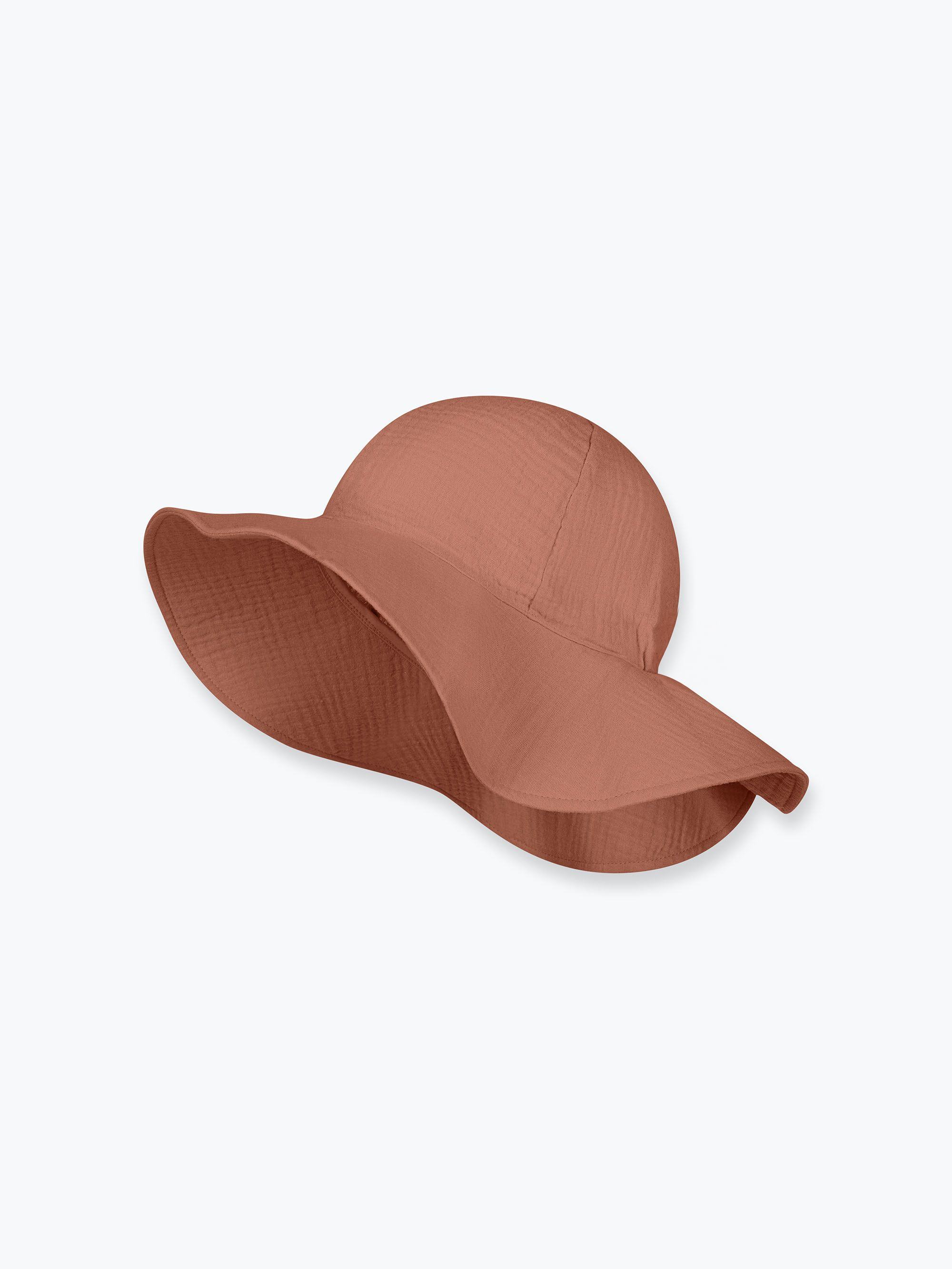 Caramel muslin brimmed hat Women