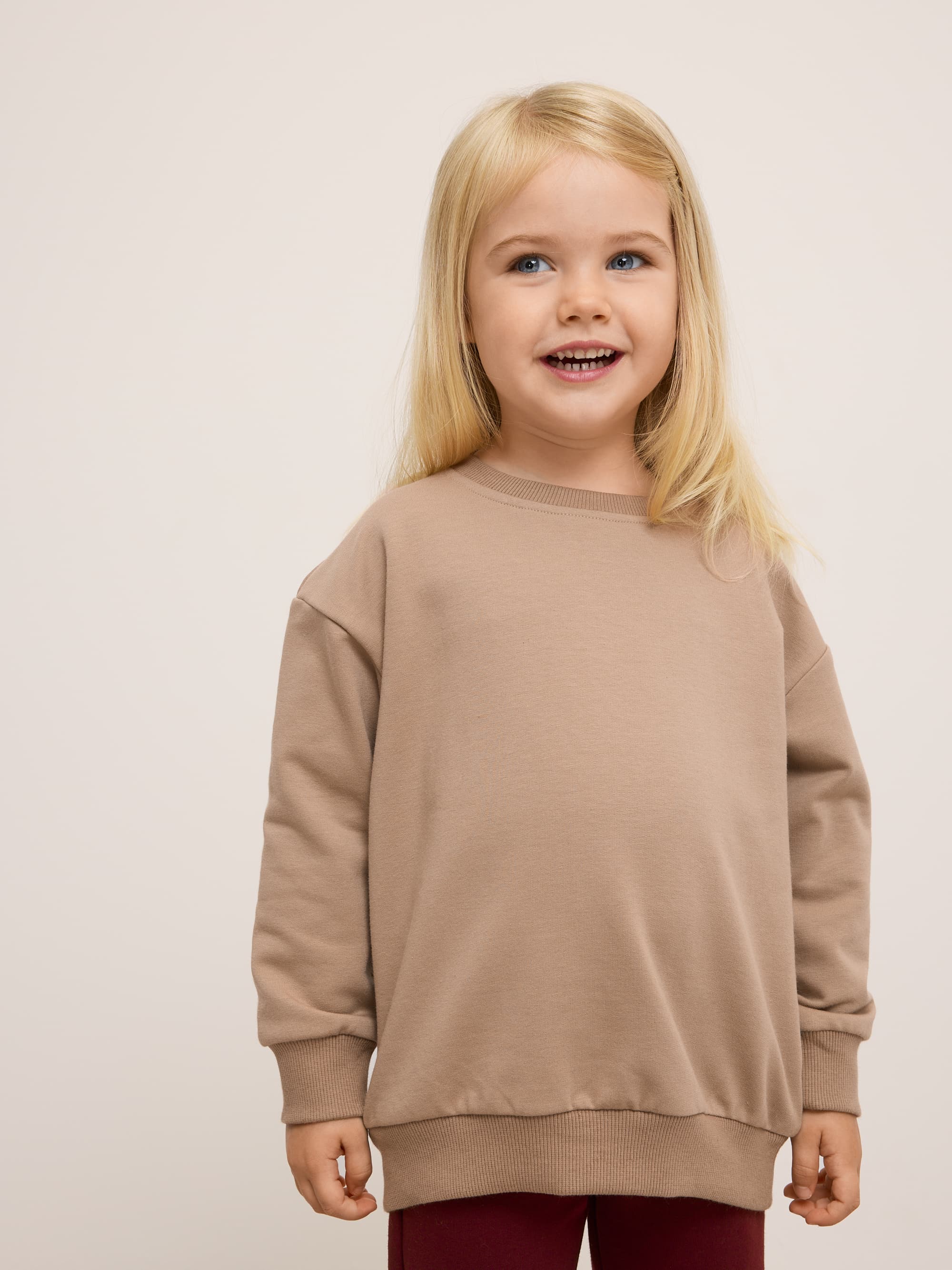 Mocha mousse Fleece-lined sweatshirt