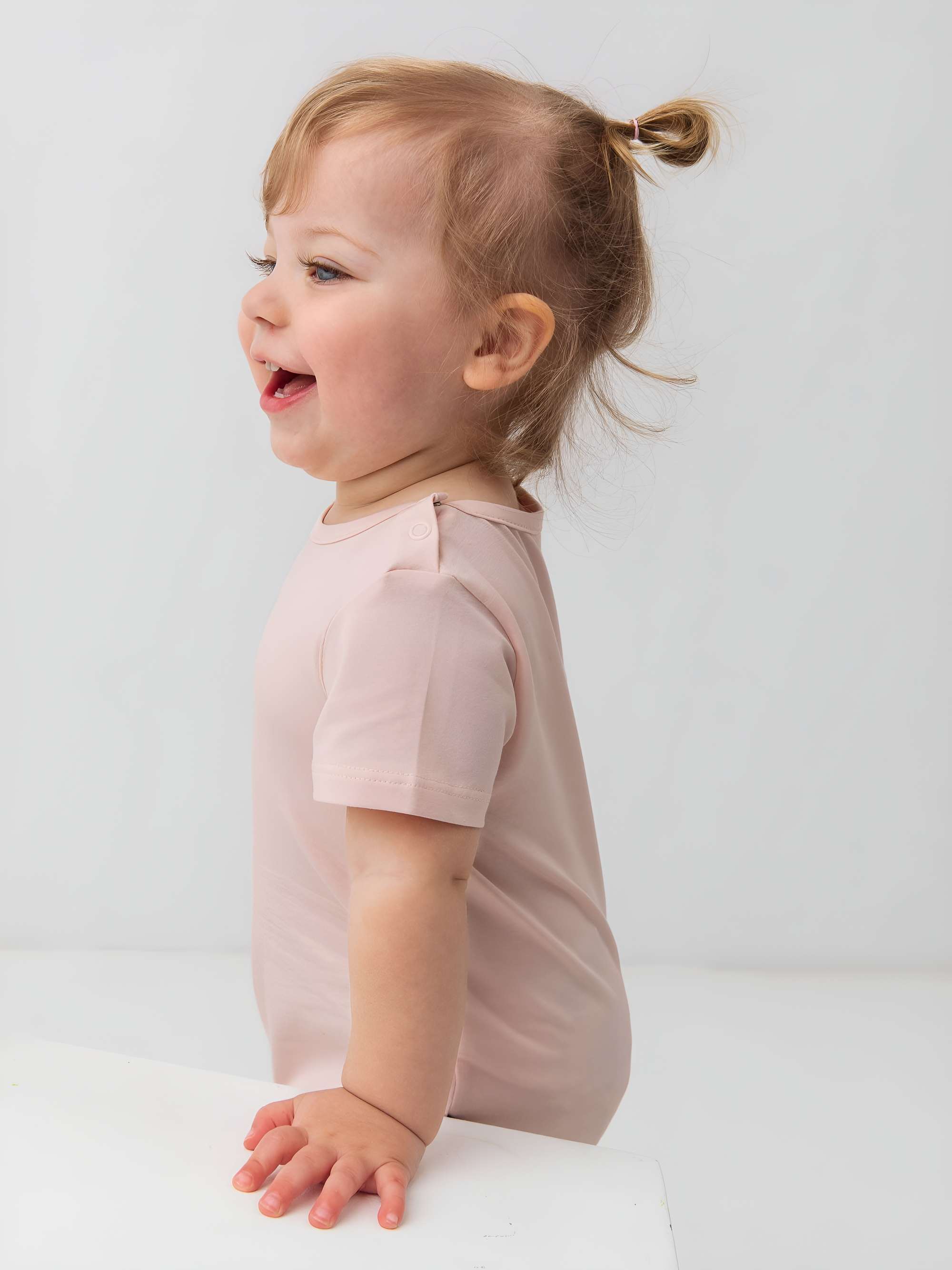 Light pink short sleeve romper