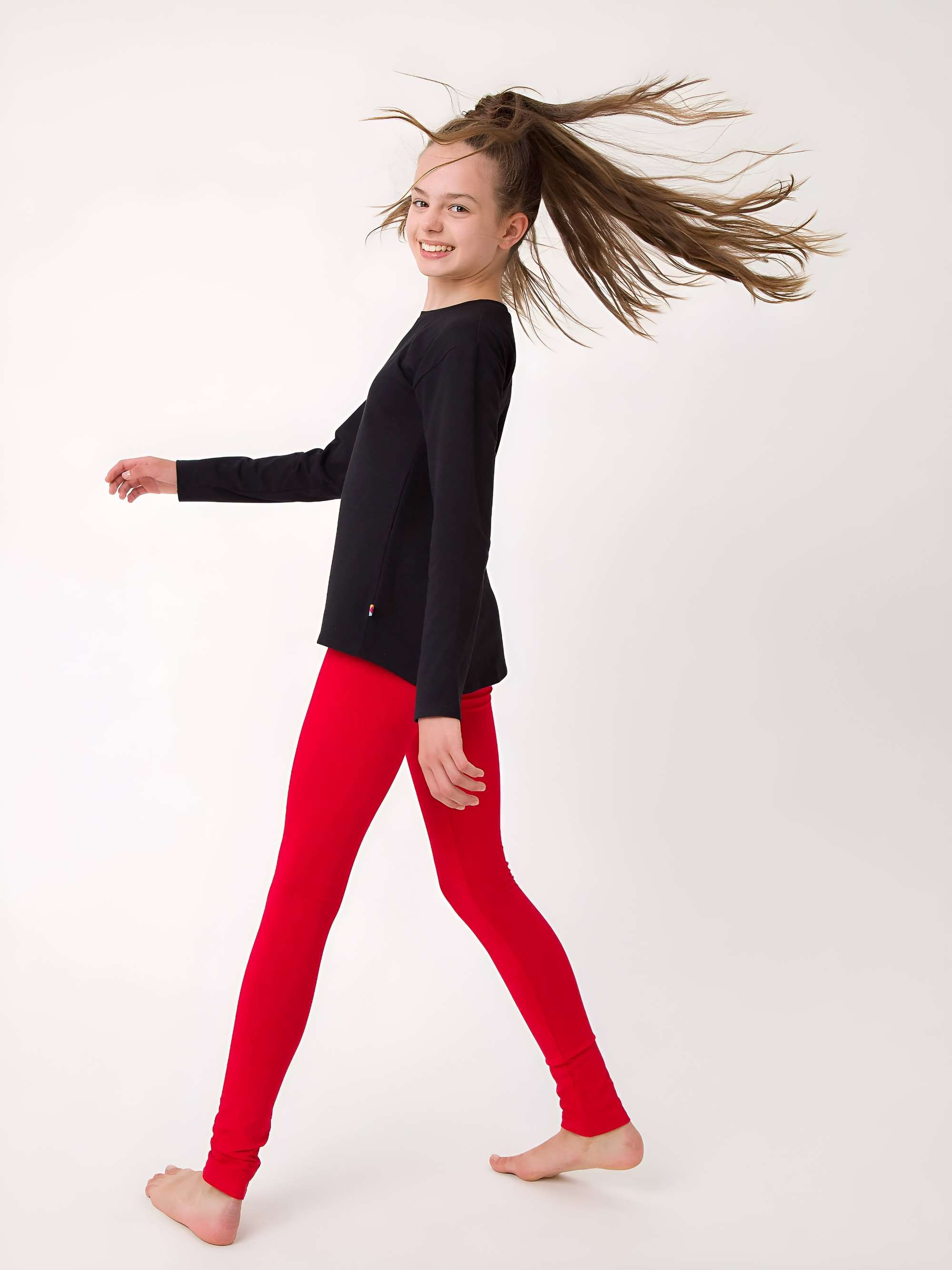 Czerwone legginsy Junior