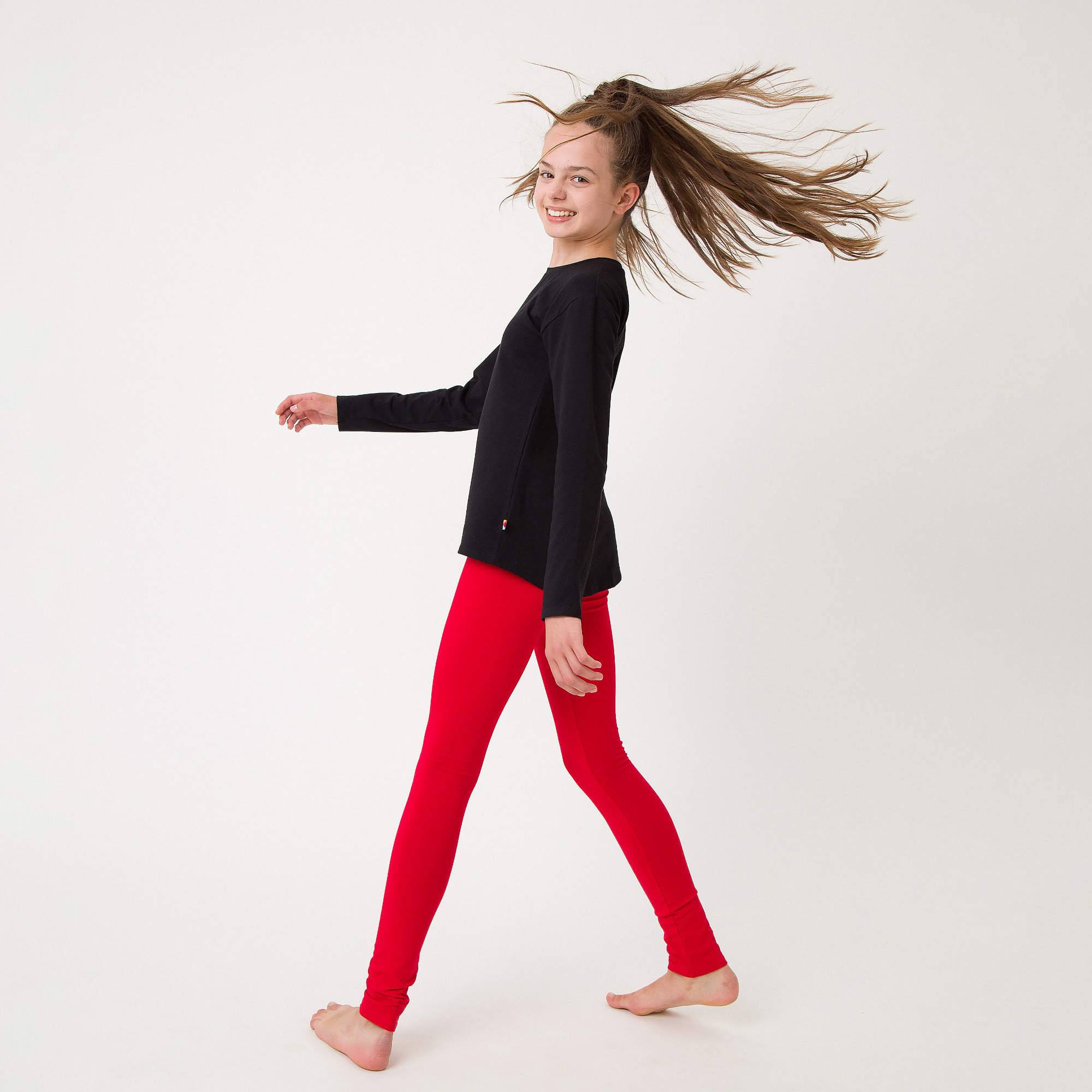 Czerwone legginsy Junior
