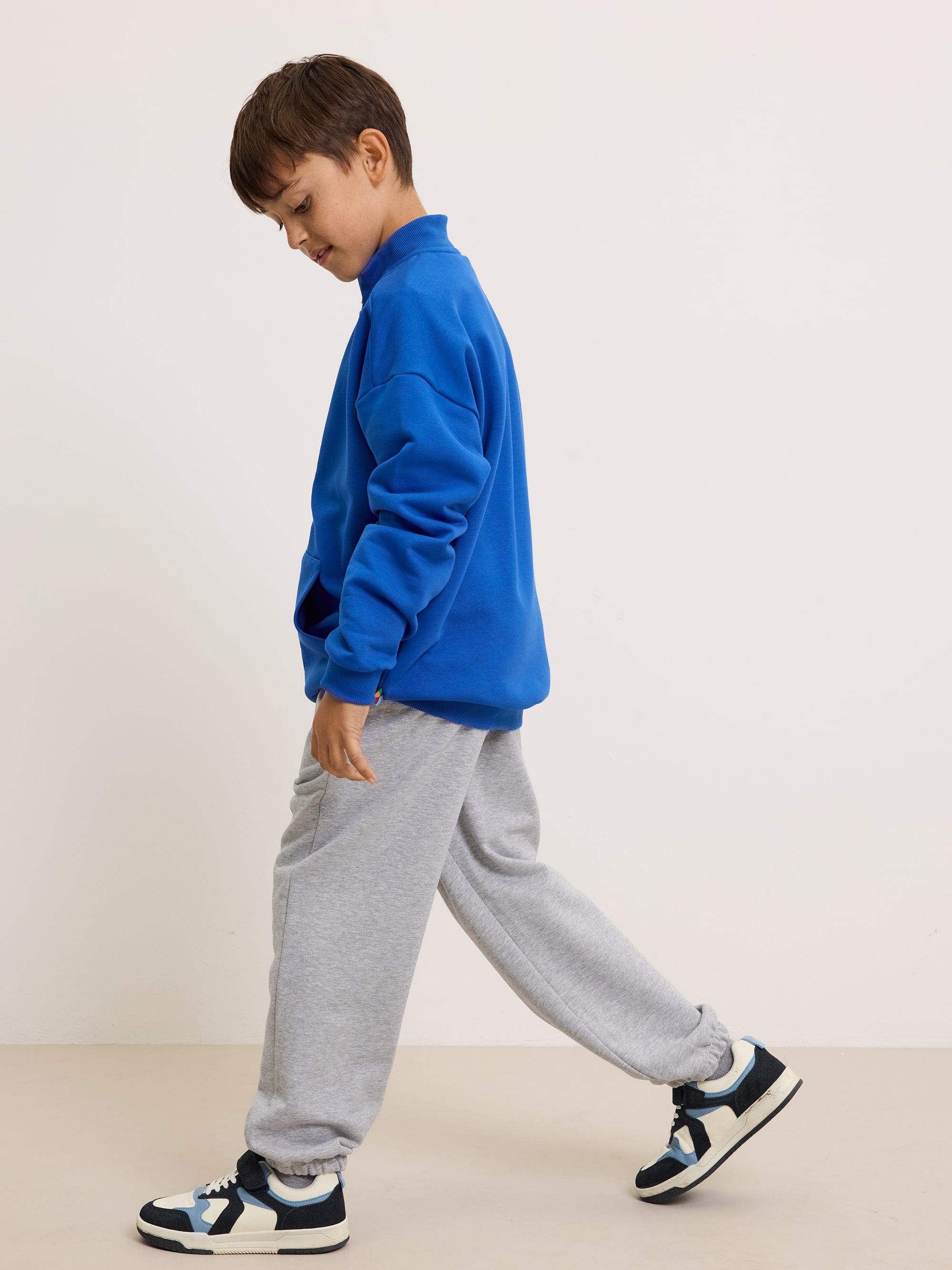 Grey melange Loose Fit Sweatpants Junior