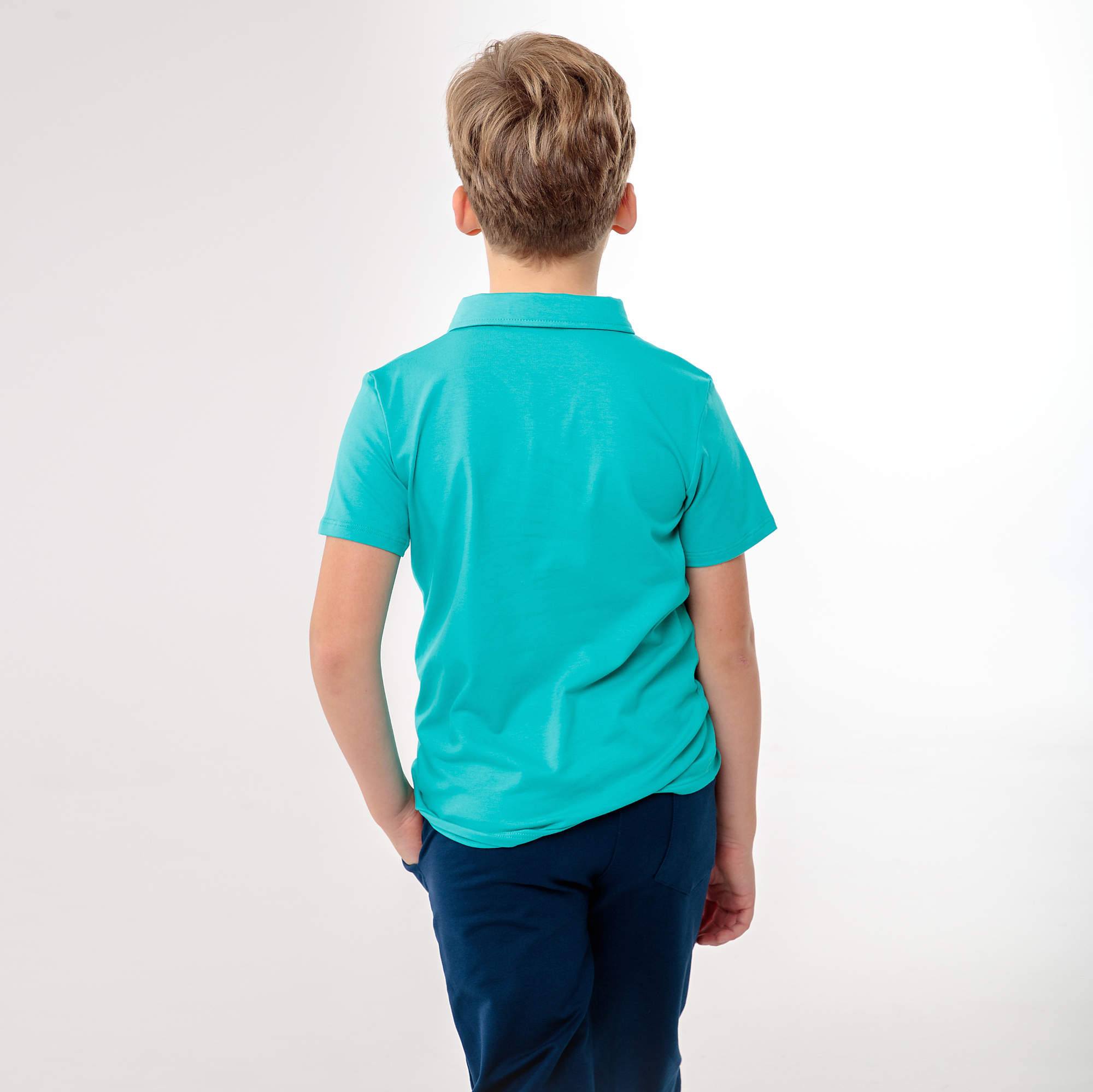 Turkusowa koszulka polo Junior