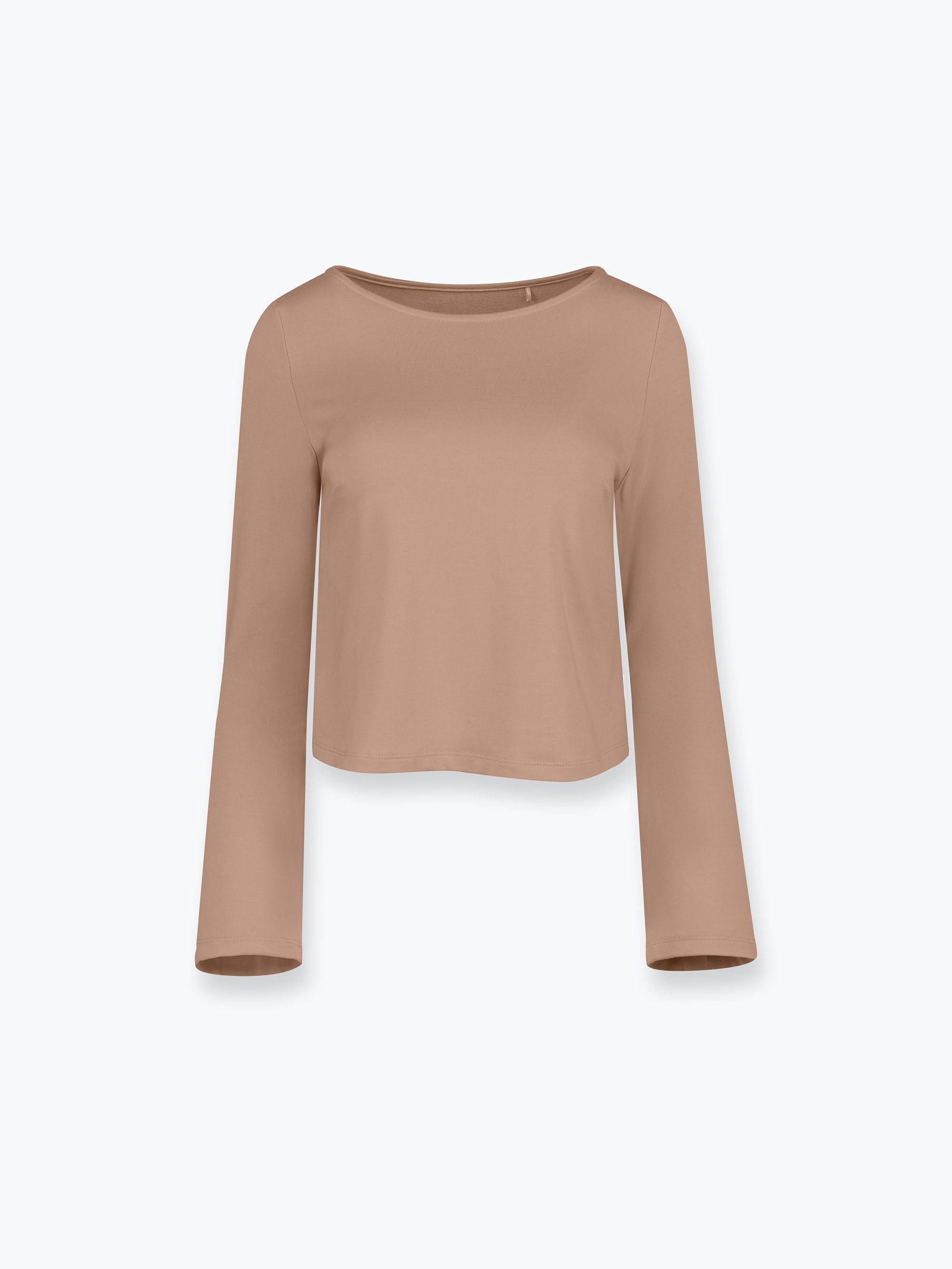 Mocha mousse Cropped blouse Women