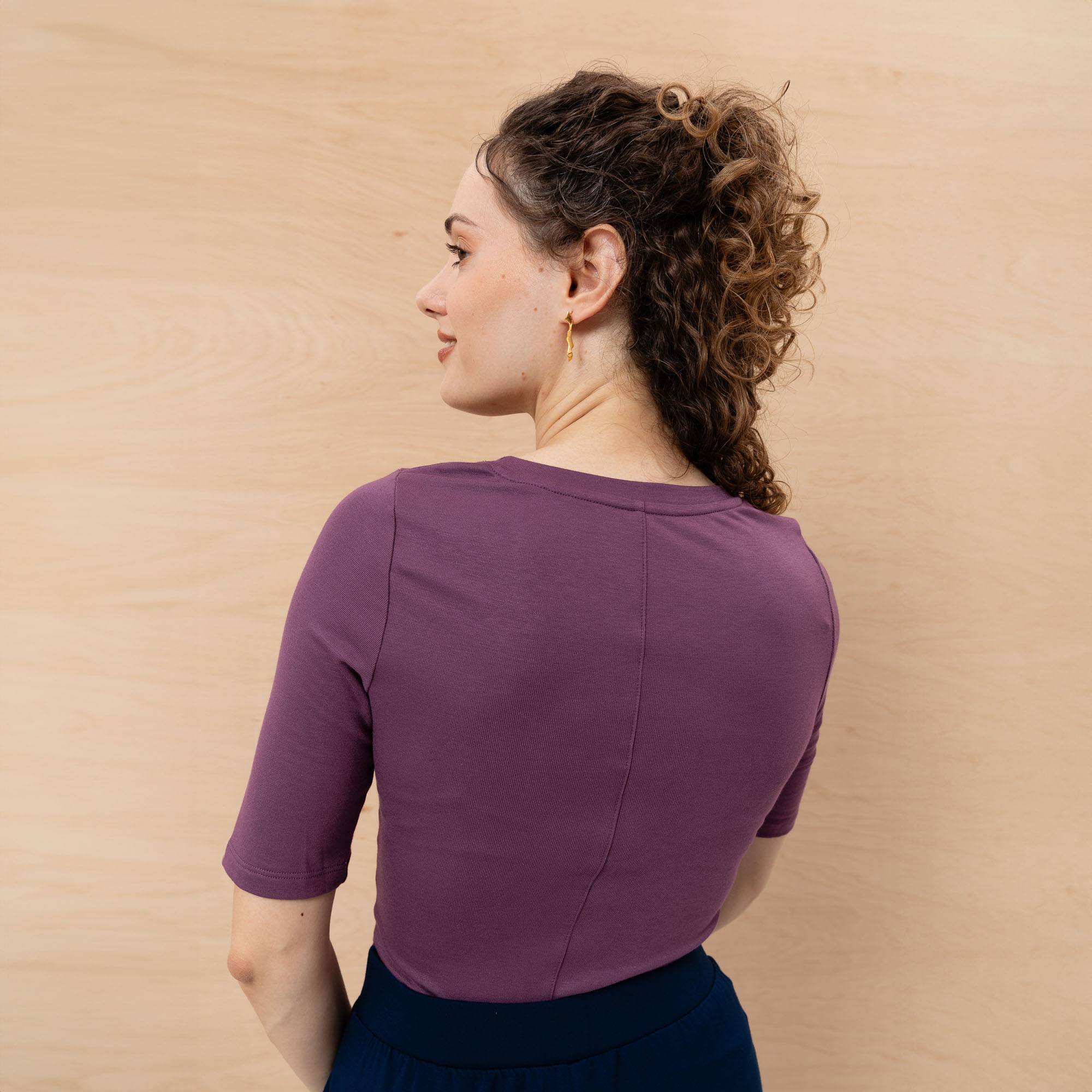 Plum fitted T-shirt Women
