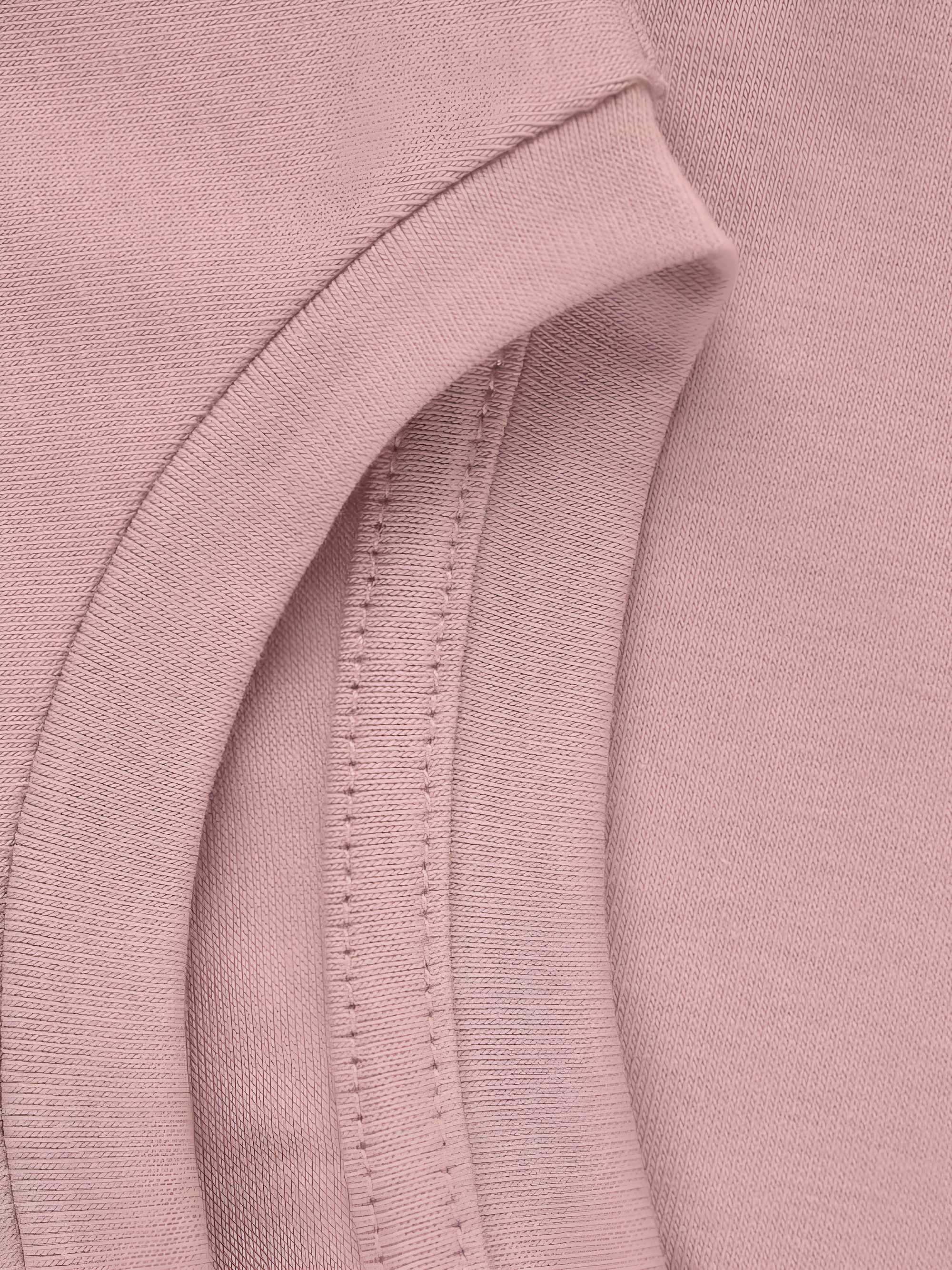 Powder pink ruffle short sleeve blouse
