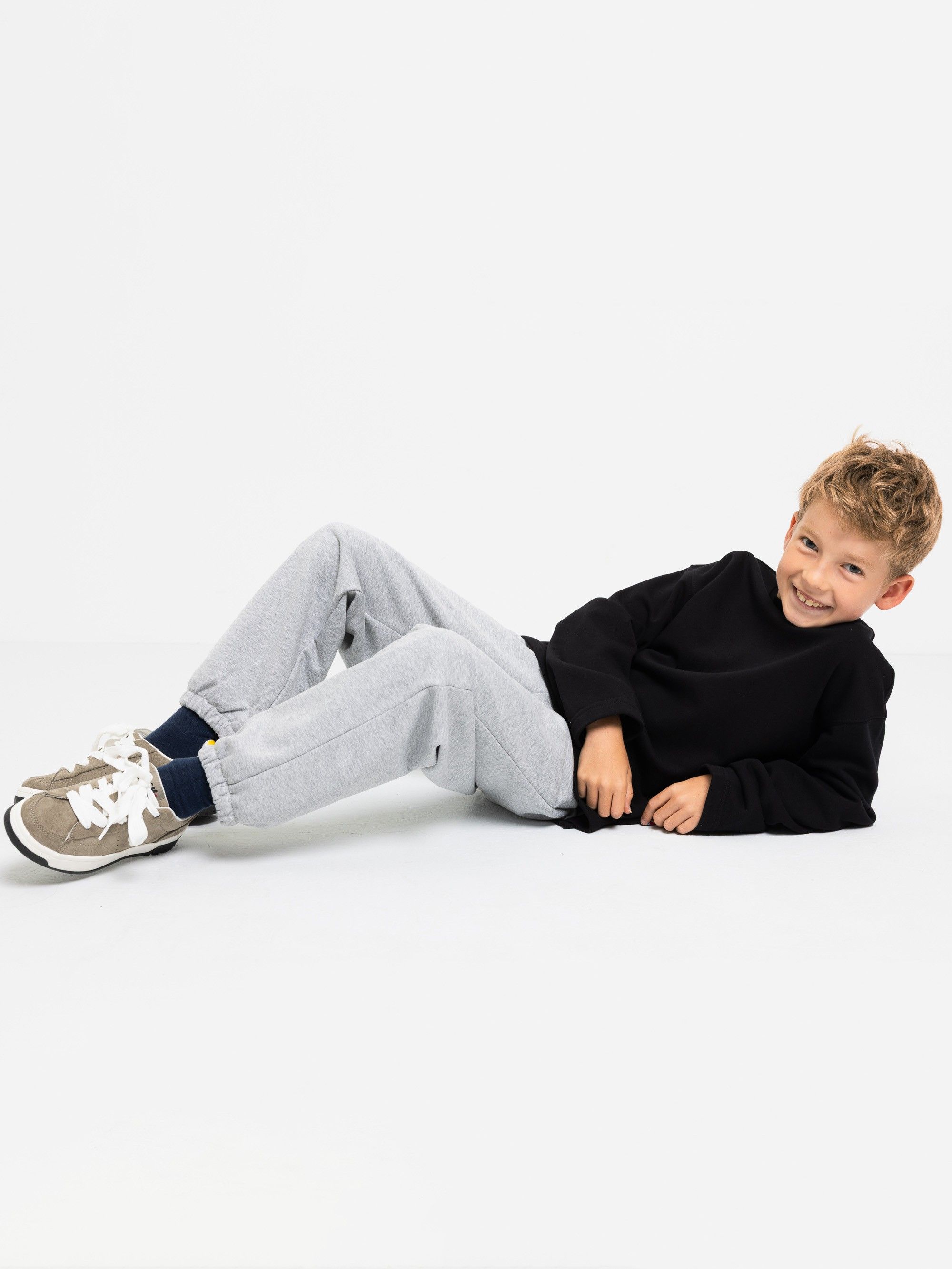 Szare spodnie bojówki Junior