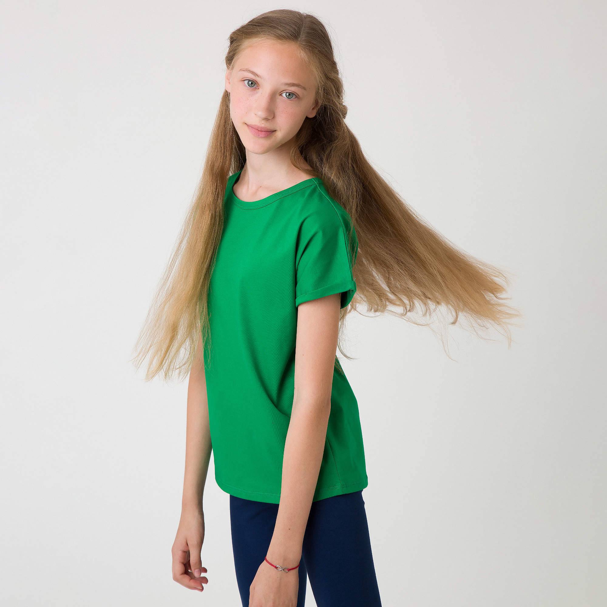 Zielona koszulka z krótkim rękawem Junior