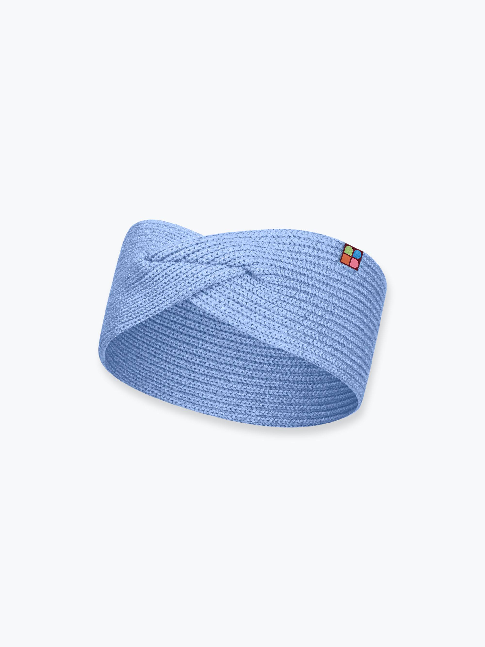 Sky blue merino wool headband