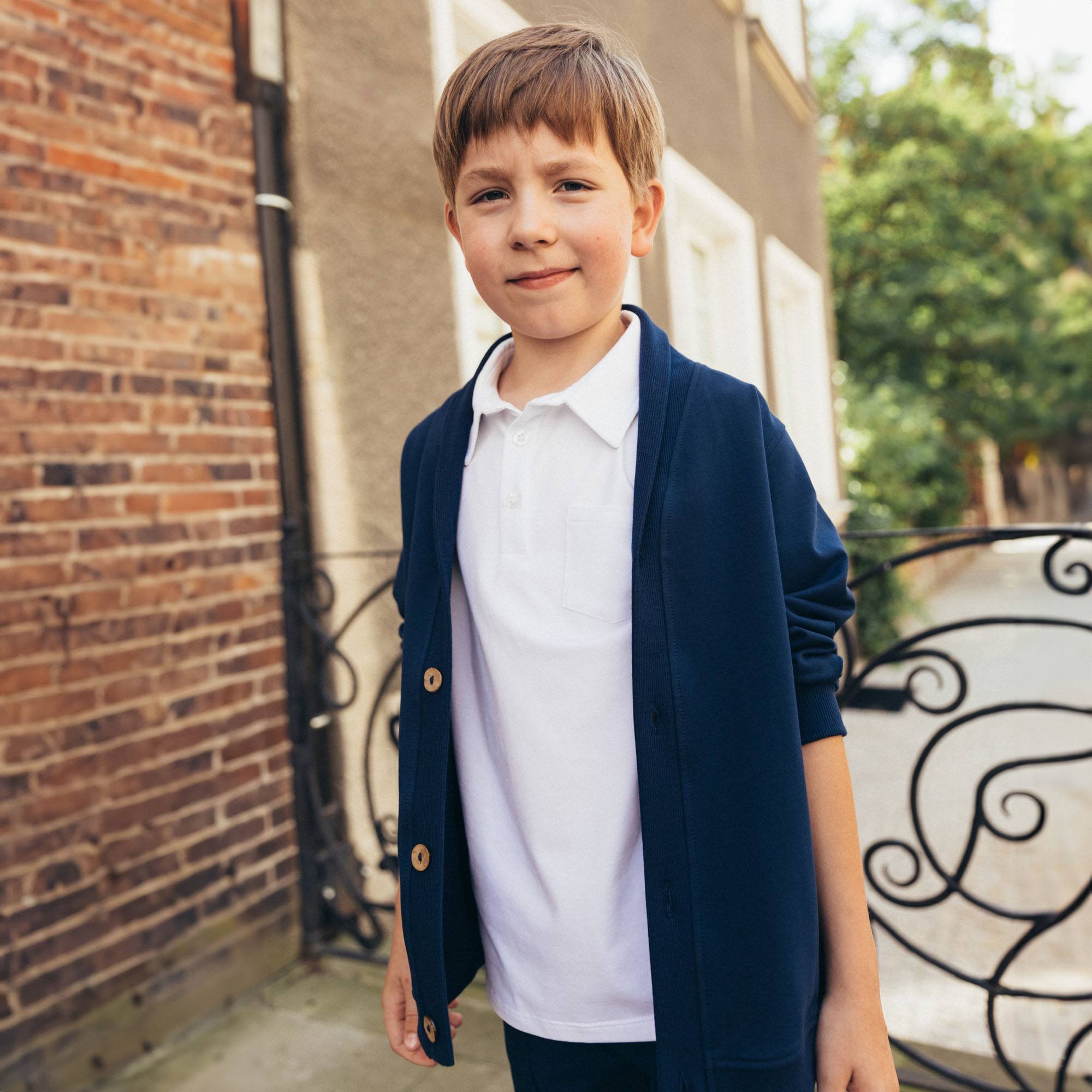 Biała koszulka polo Junior