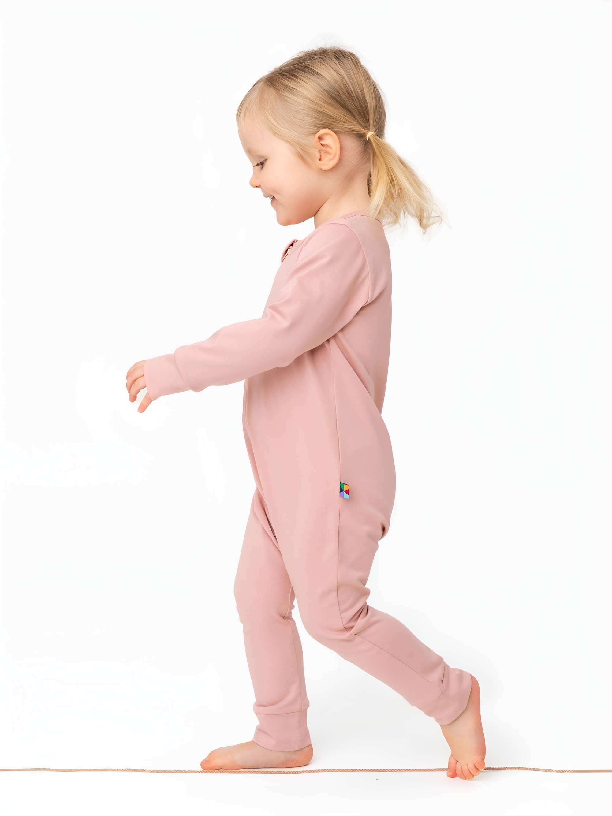 Powder pink romper suit