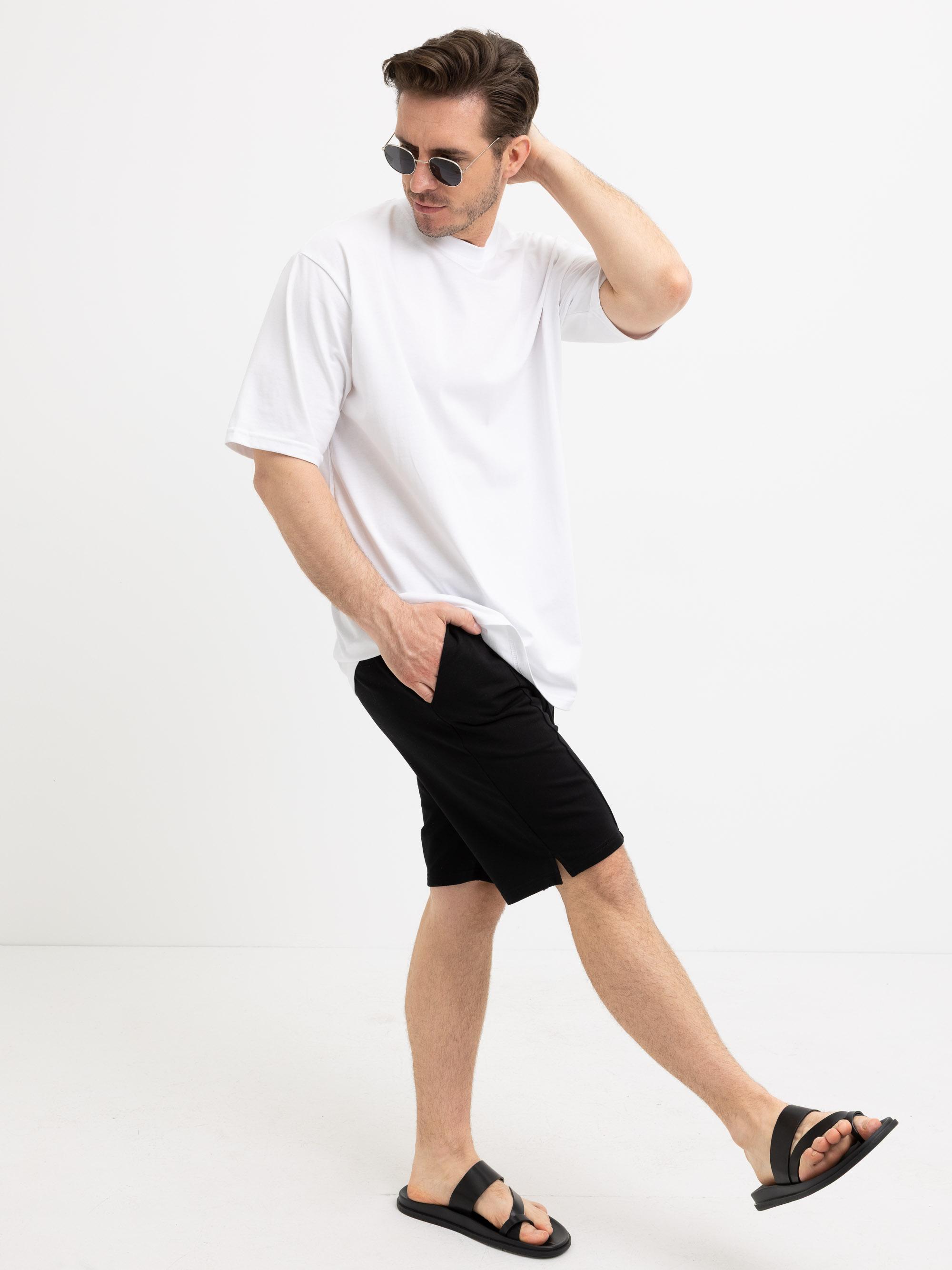 Biały T-shirt oversize męski
