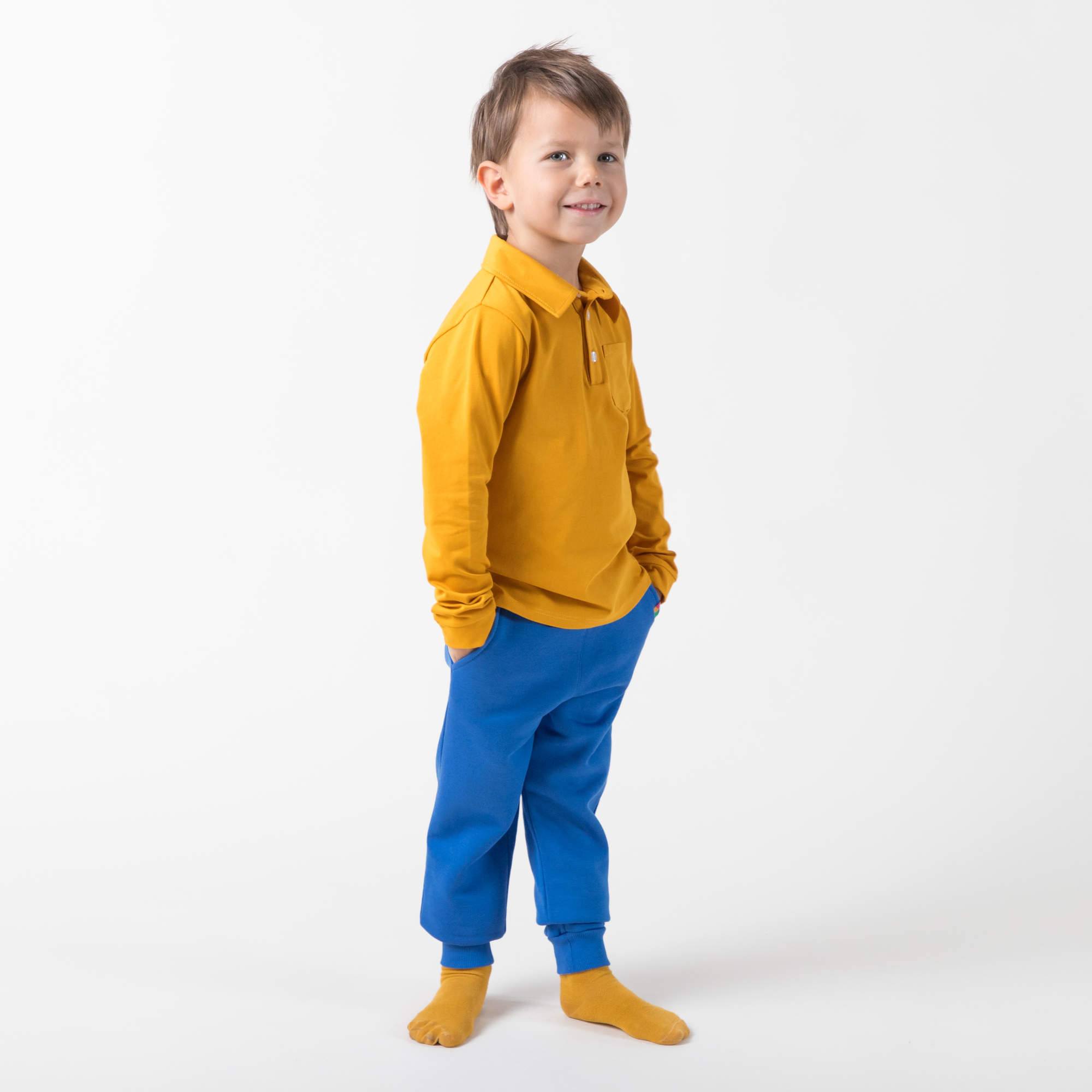 Niebieskie spodnie dresowe z meszkiem