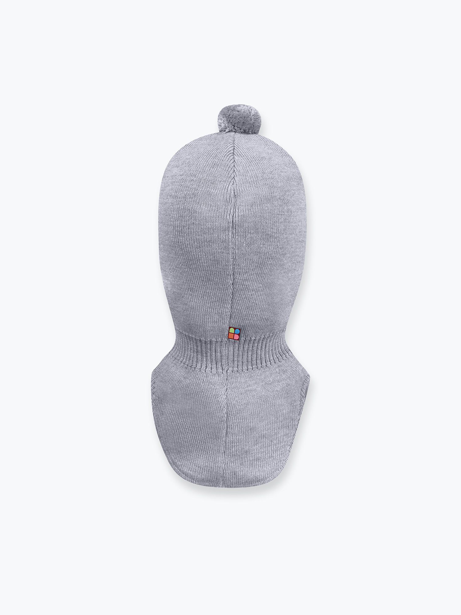 Grey melange merino wool balaclava Baby