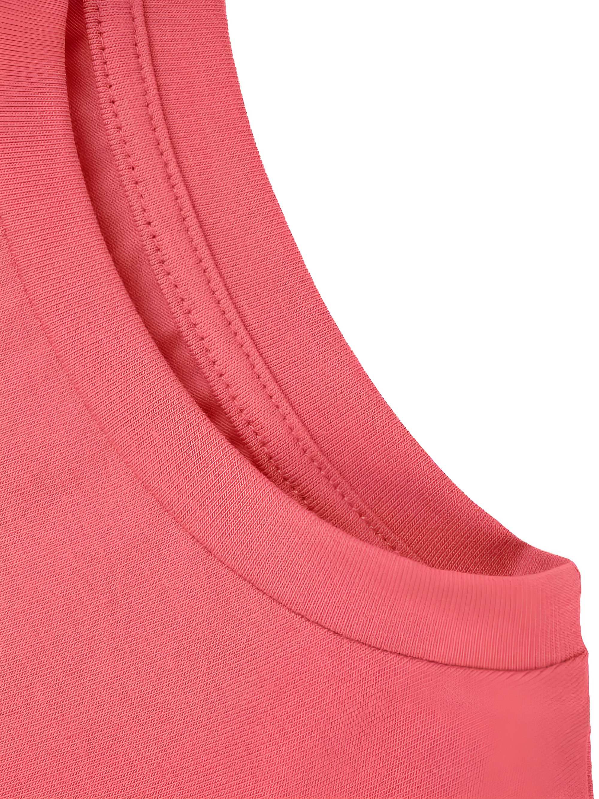 Coral ruffle short sleeve blouse