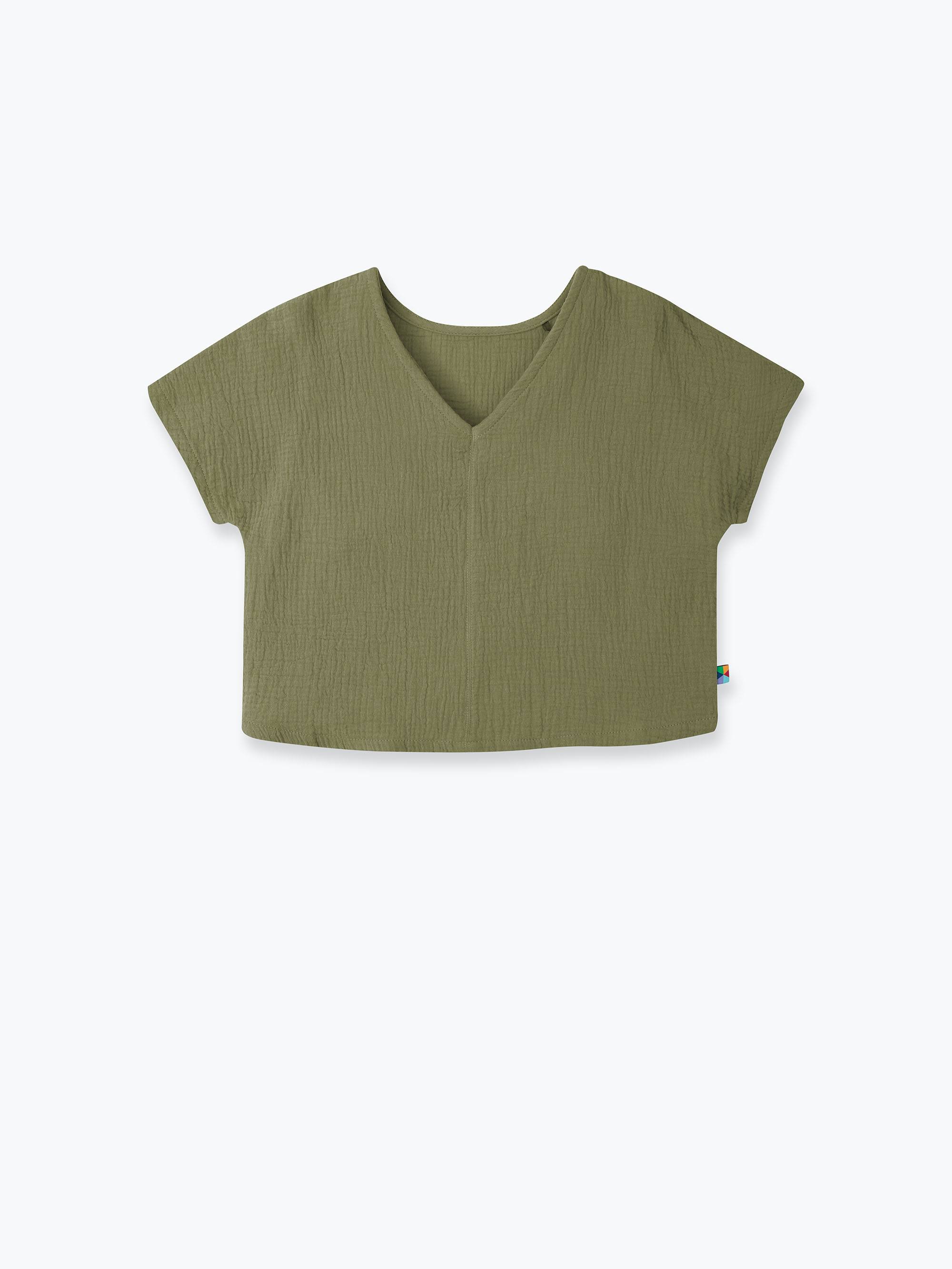 Khaki koszulka muślinowa Junior