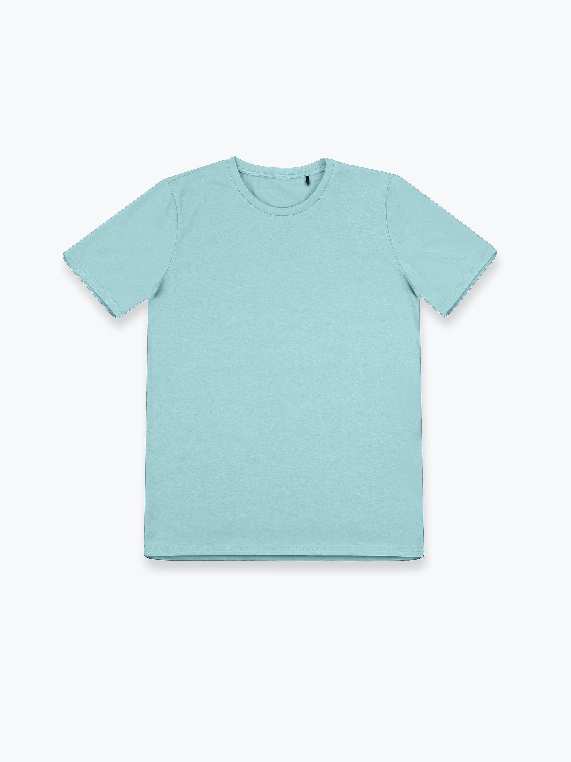 Jasnoturkusowy T-shirt męski