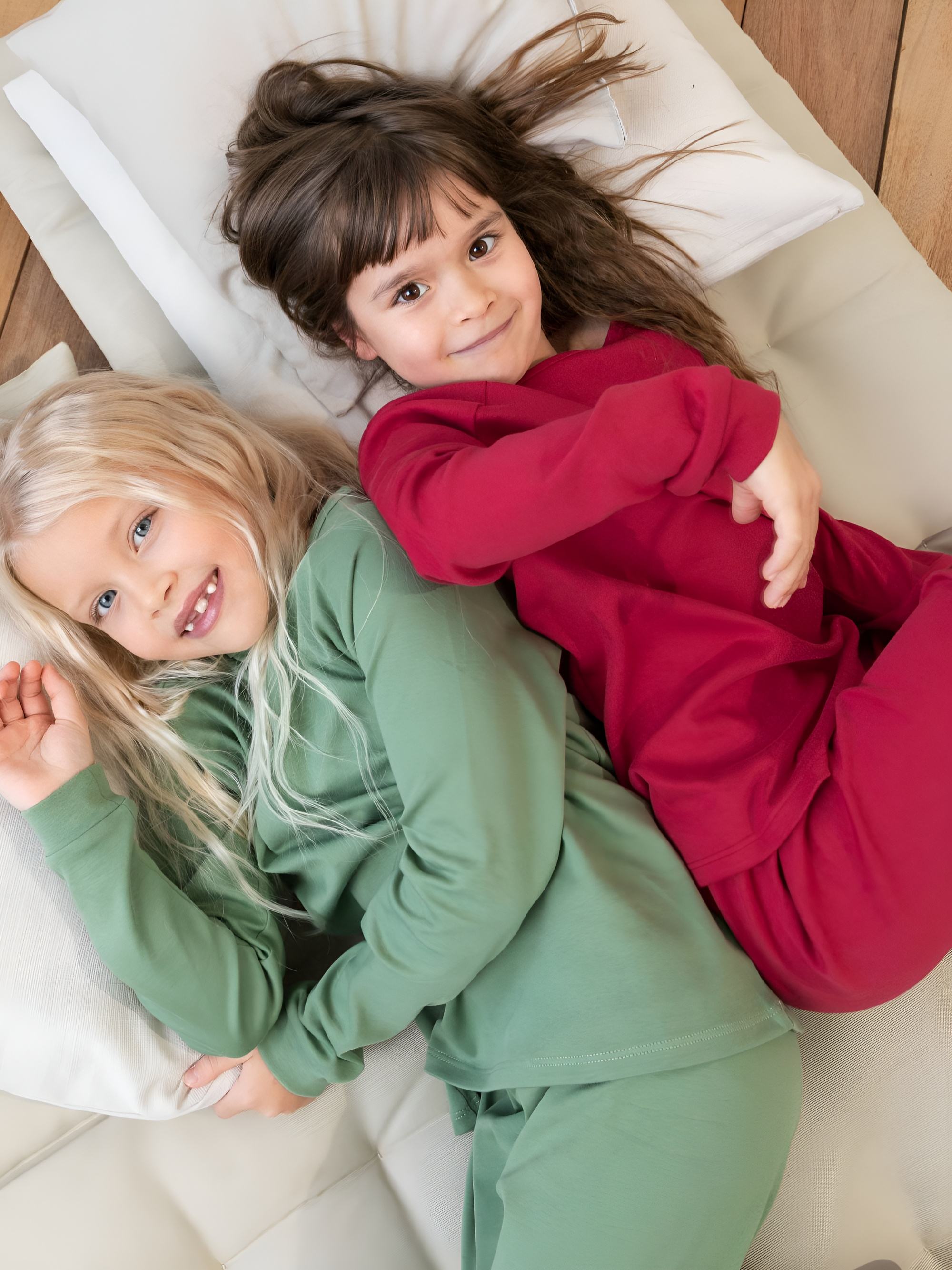 Raspberry red interlock cotton pajama