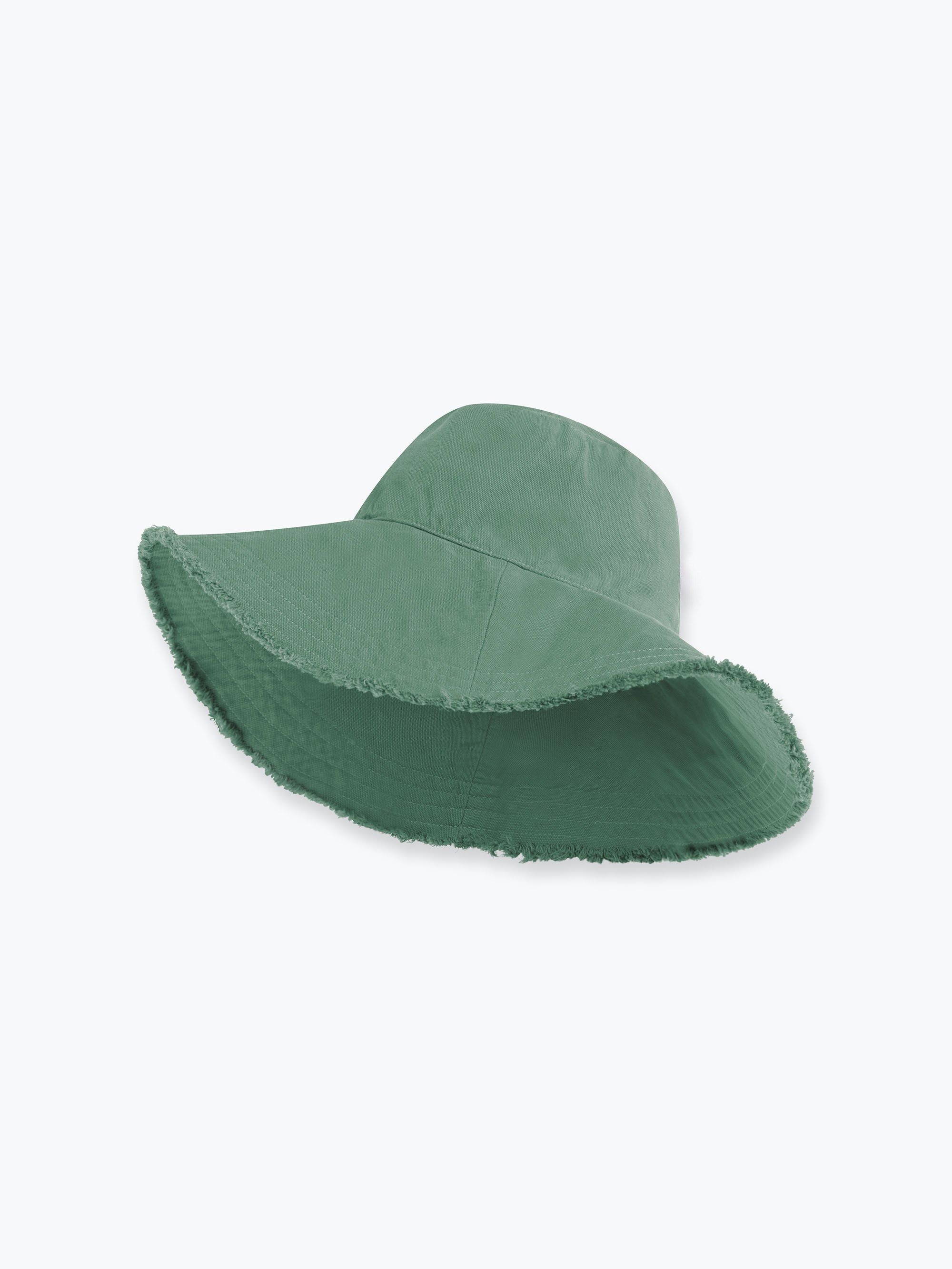 Celadon wide-brim hat made of thicker fabric Women