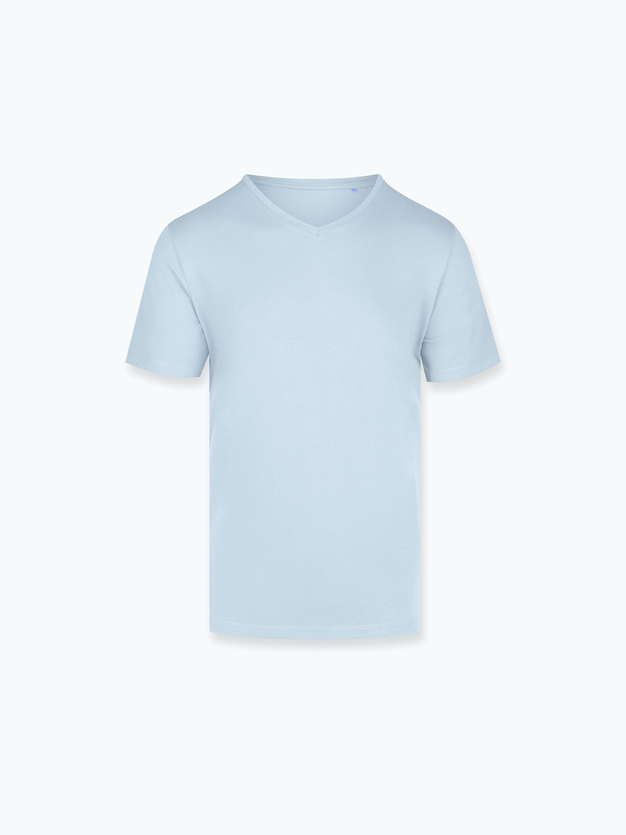 Light blue v-neck T-shirt Men