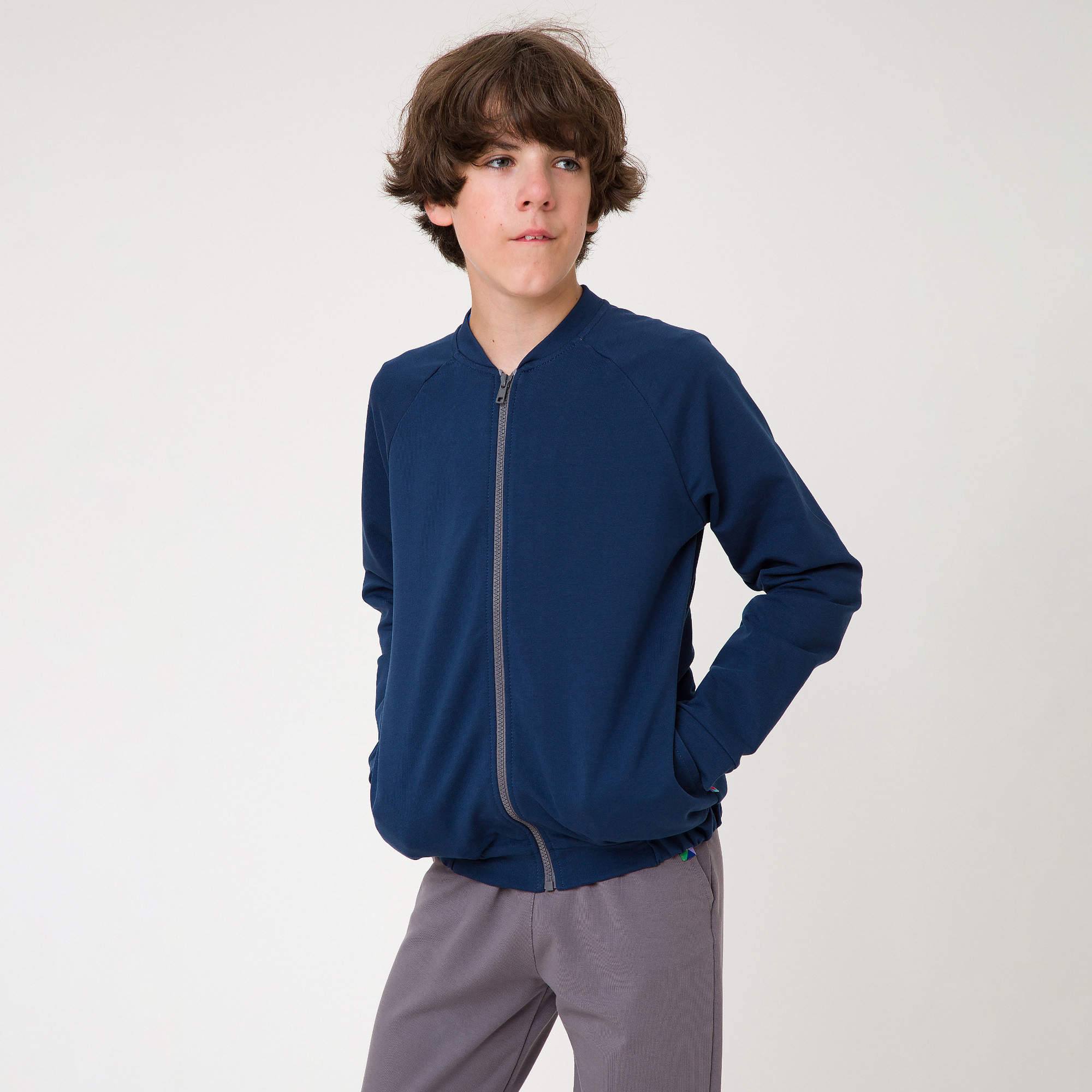 Granatowa bluza na zamek Junior