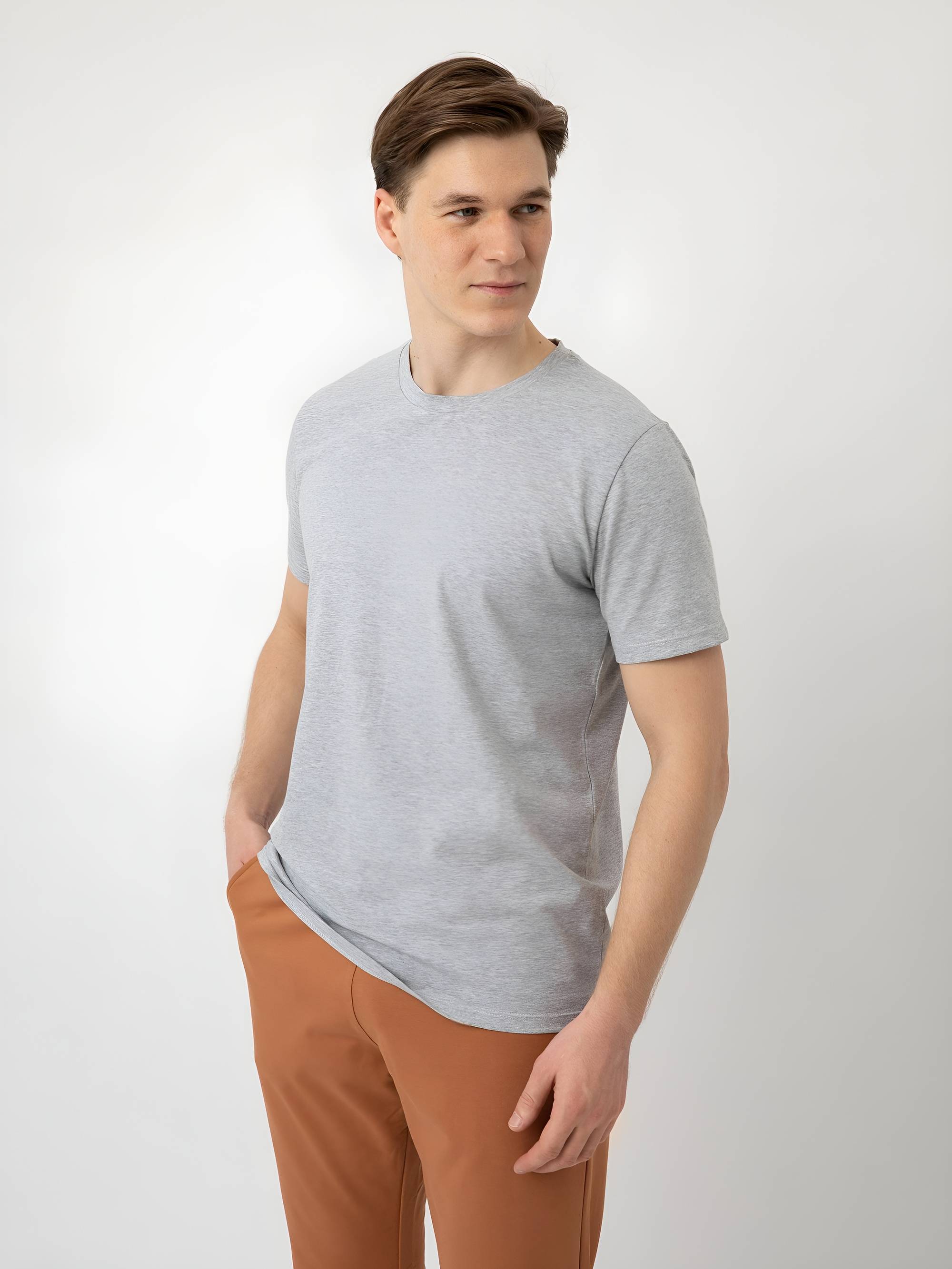 Szary T-shirt męski