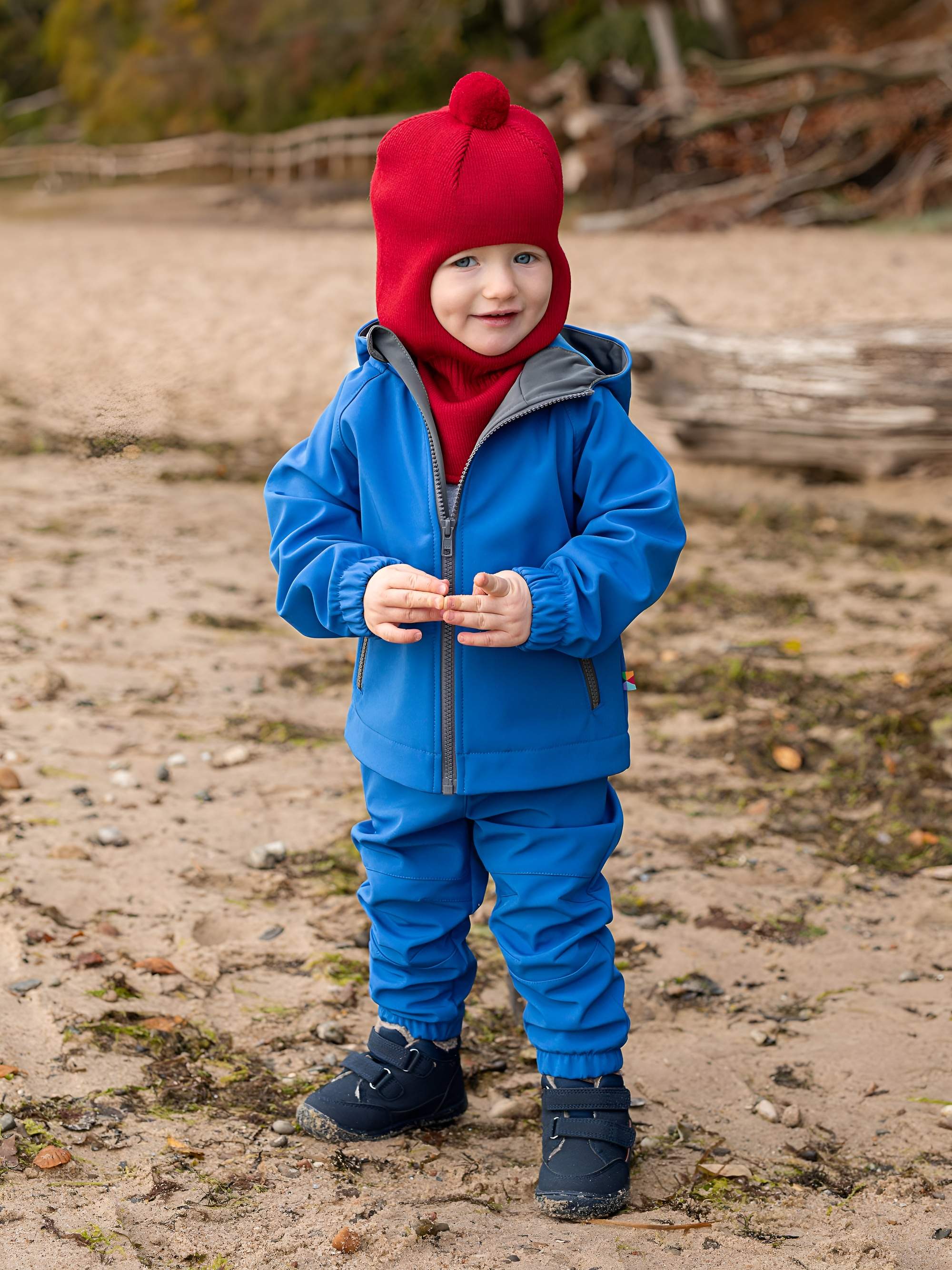 Niebieska kurtka softshell niemowlęca