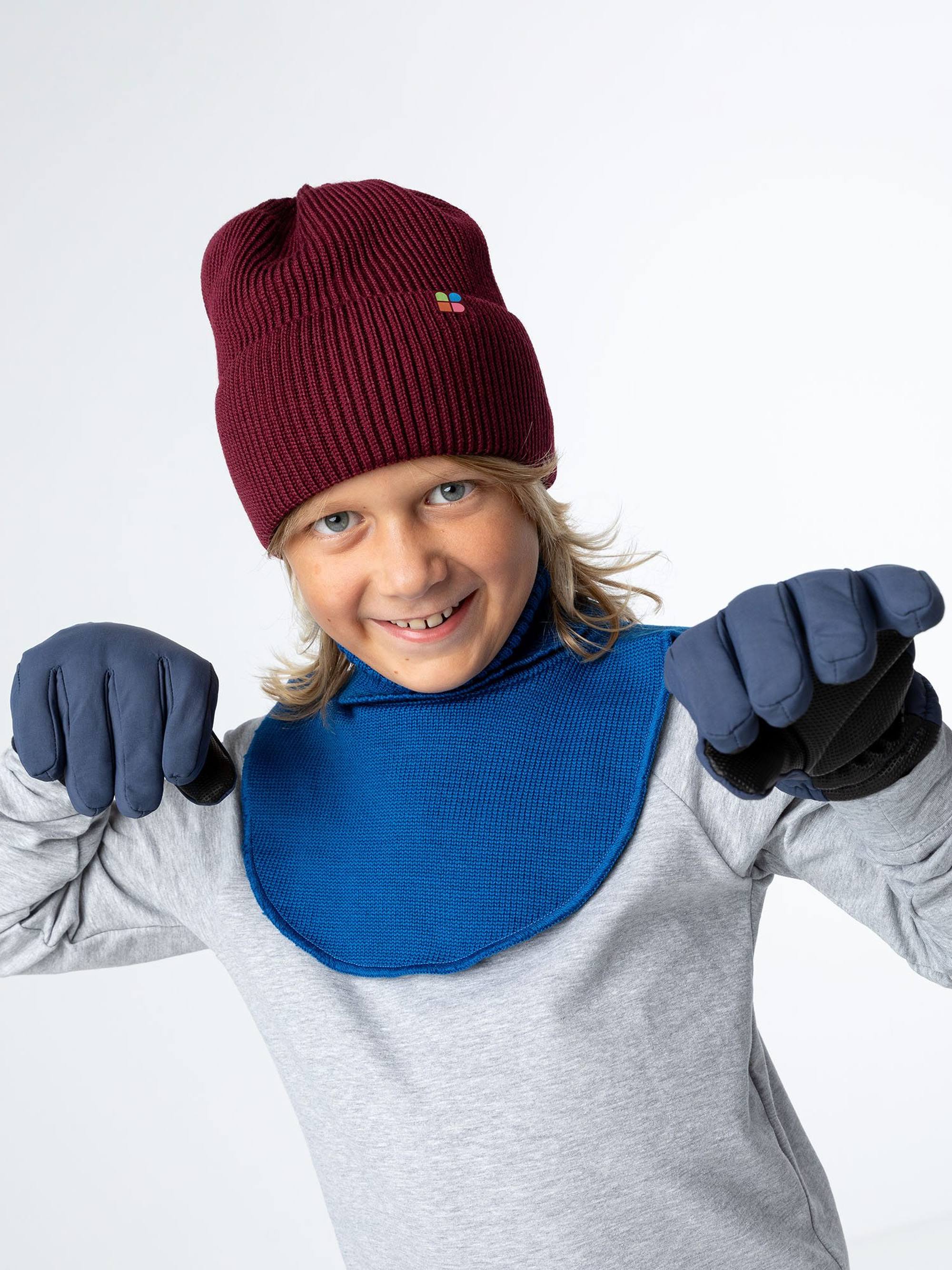 Navy blue winter gloves kids