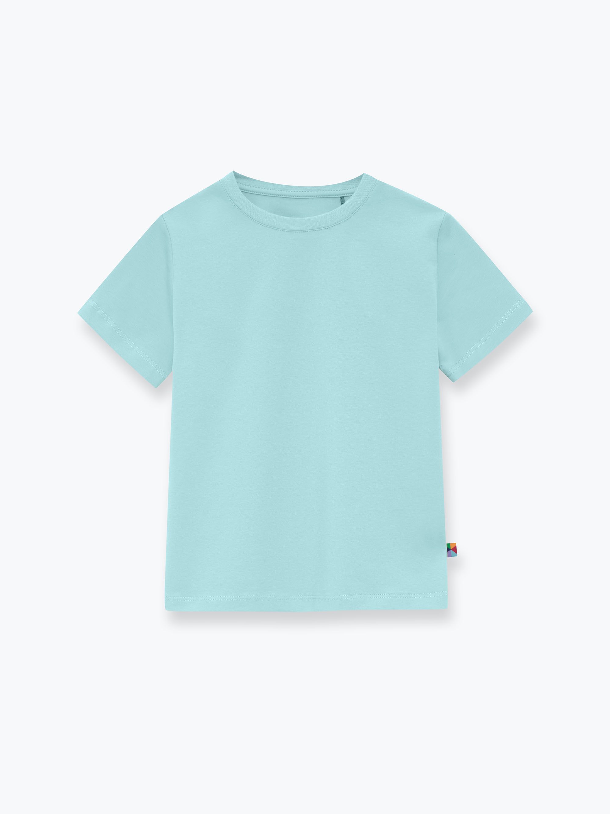 Jasnoturkusowy T-shirt ze ściągaczem