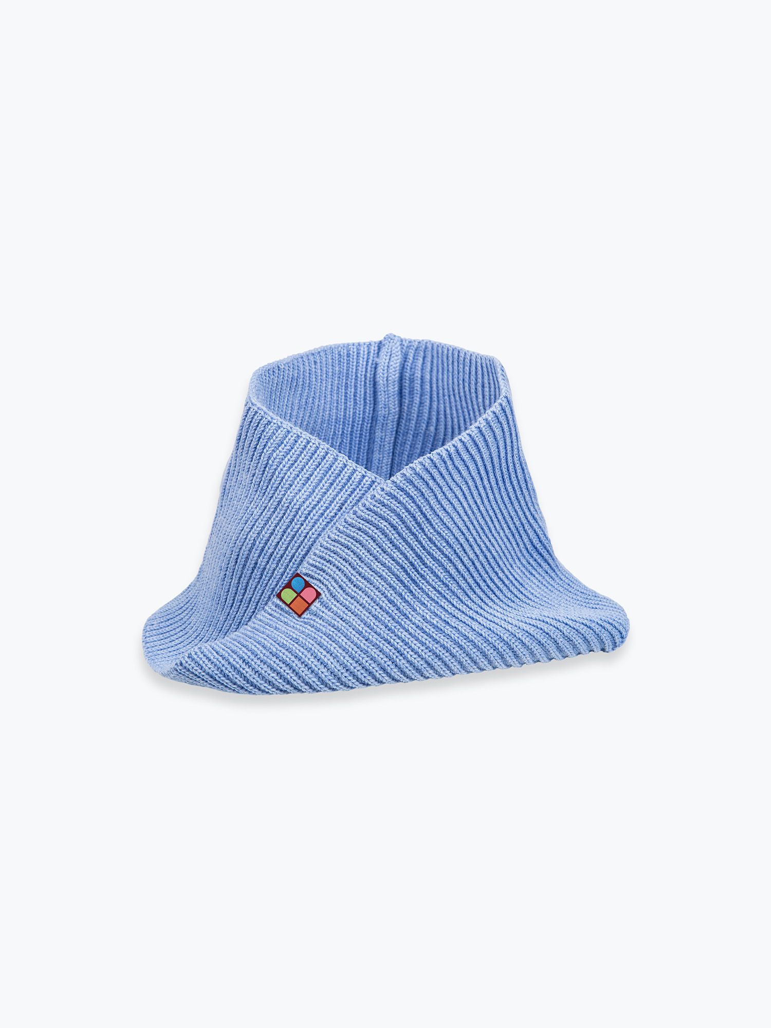 Sky blue merino wool neck warmer kids