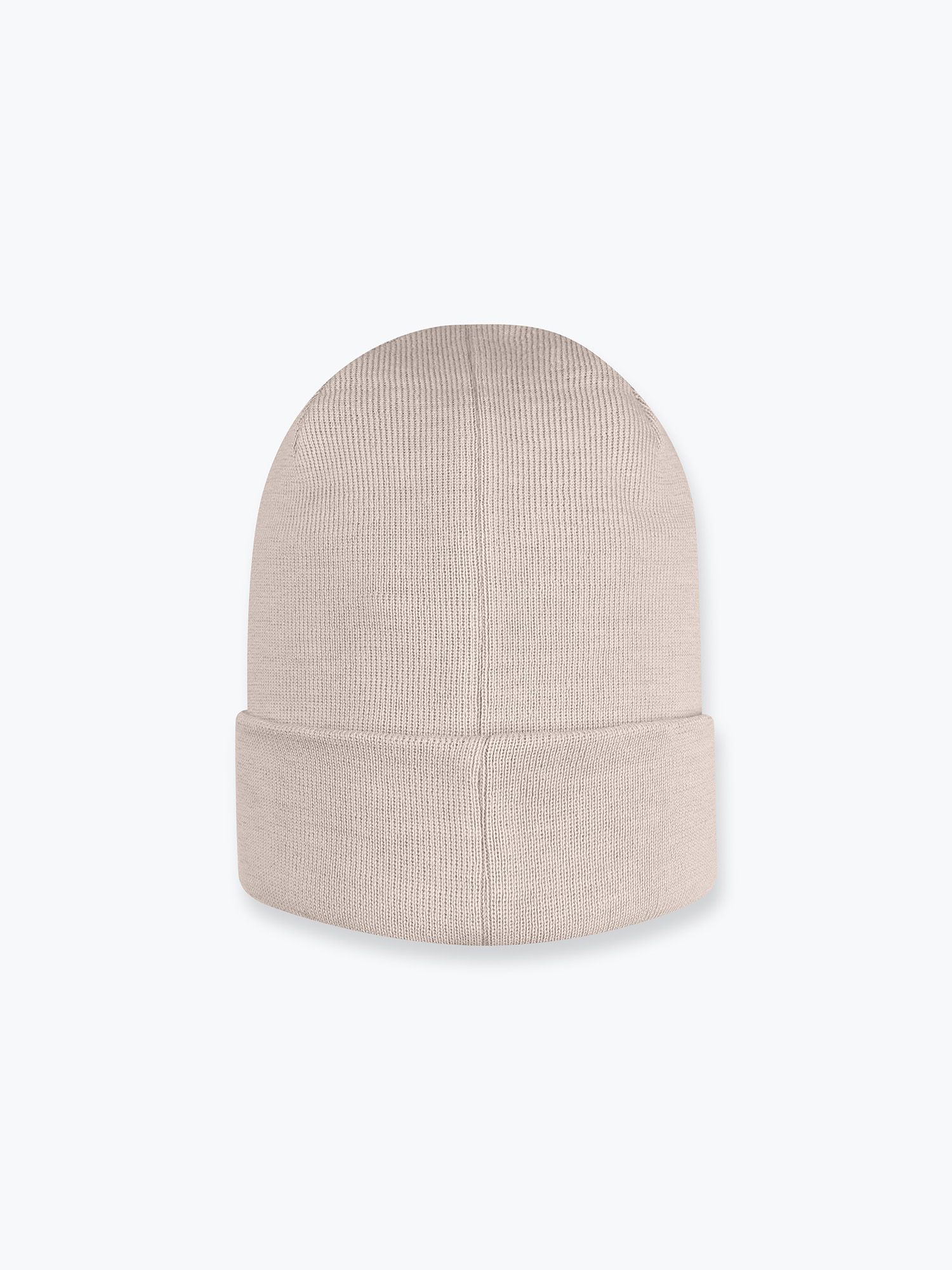Light beige melange Fine knit merino wool beanie