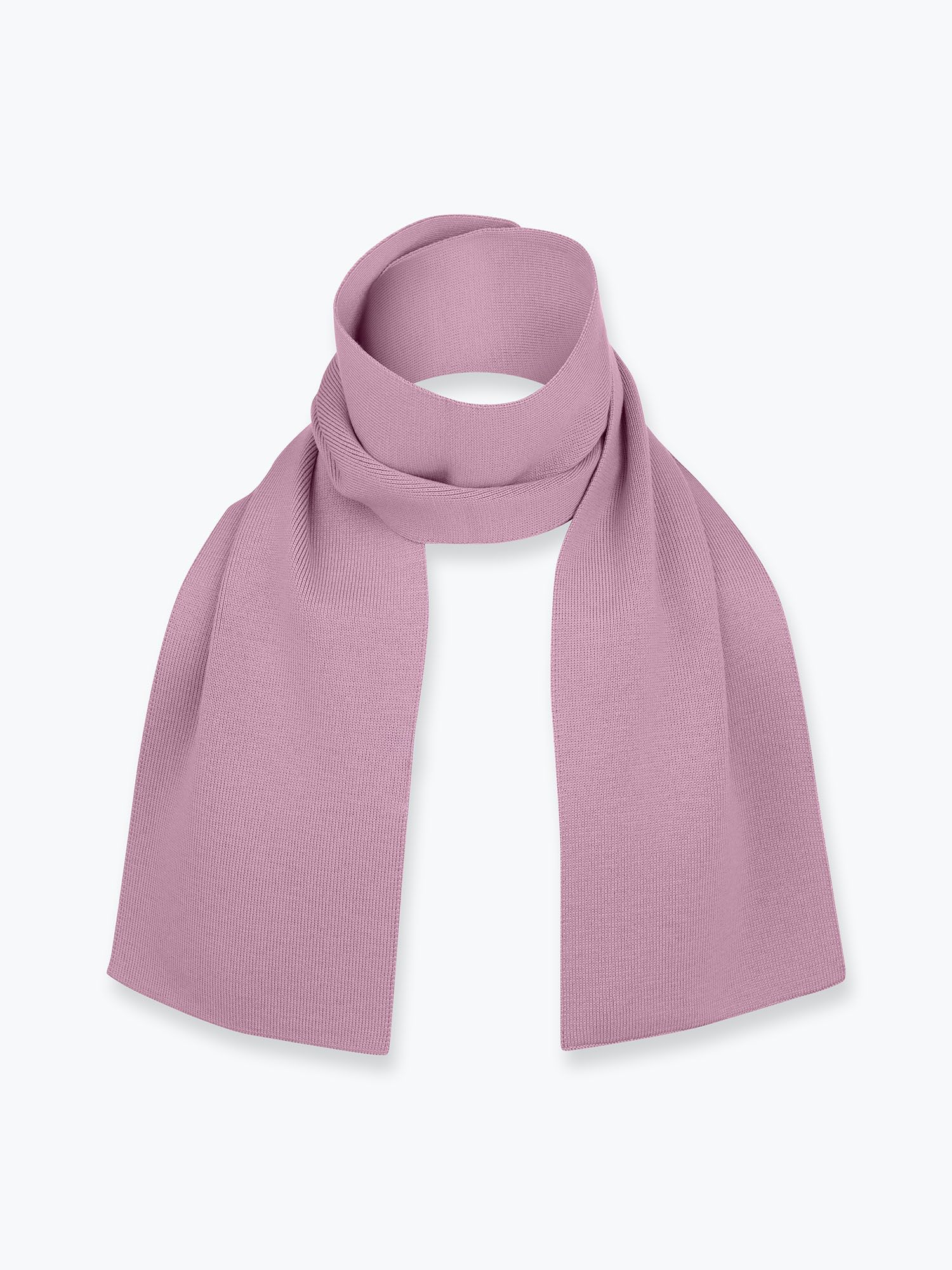 Dusty pink melange Fine knit merino wool scraf