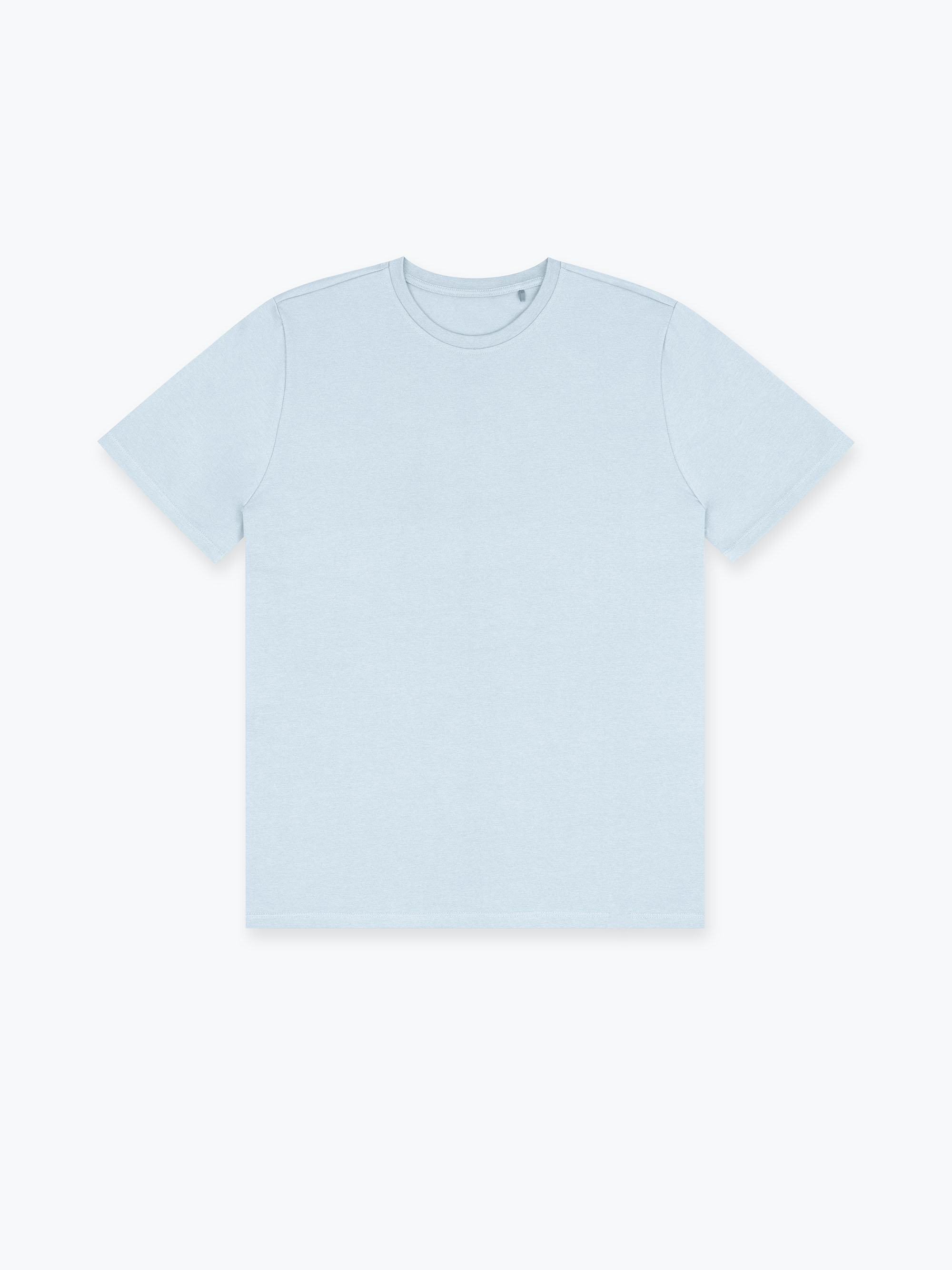 Light blue ribbed T-shirt Men