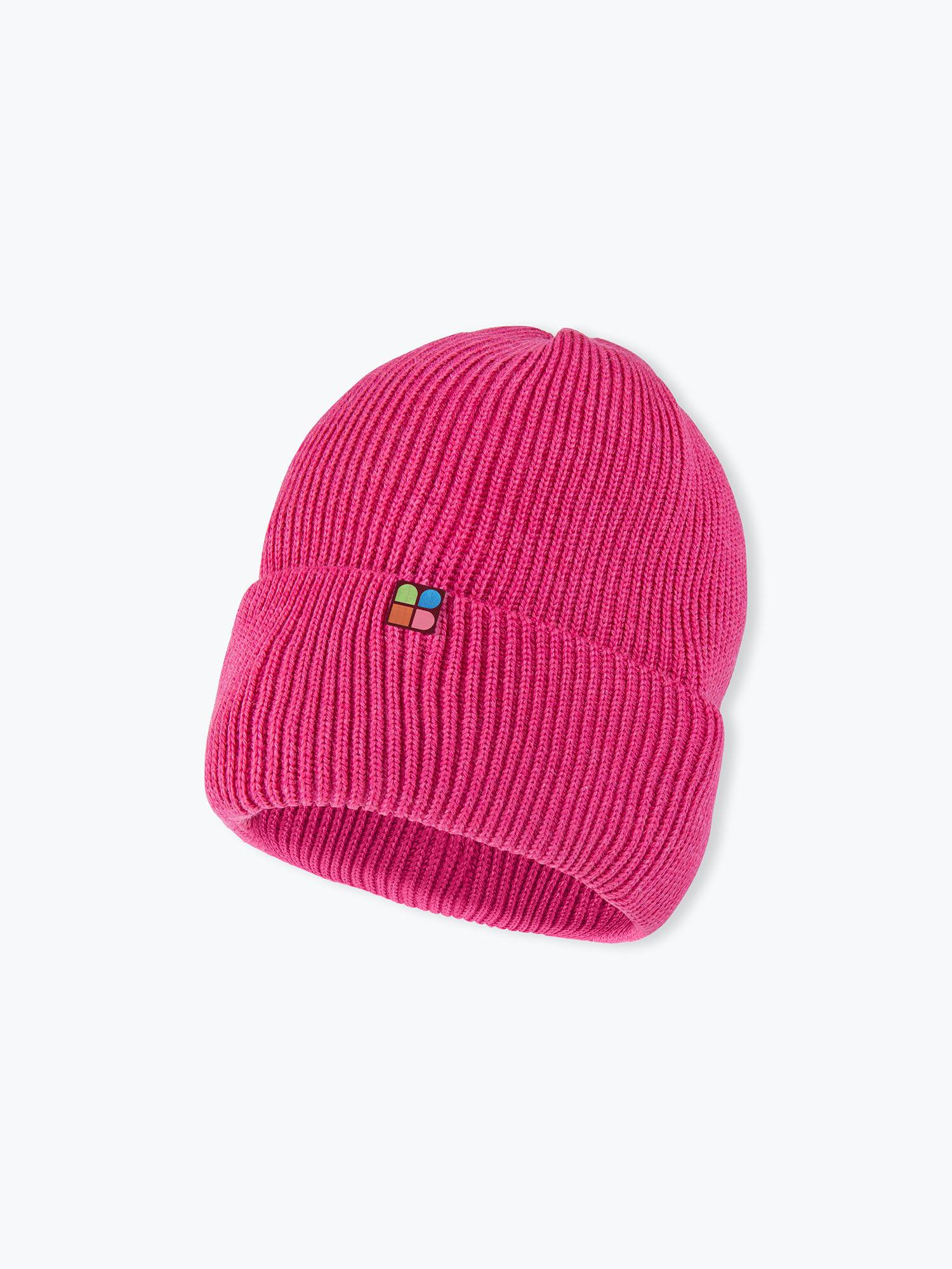 Pink merino wool hat kids