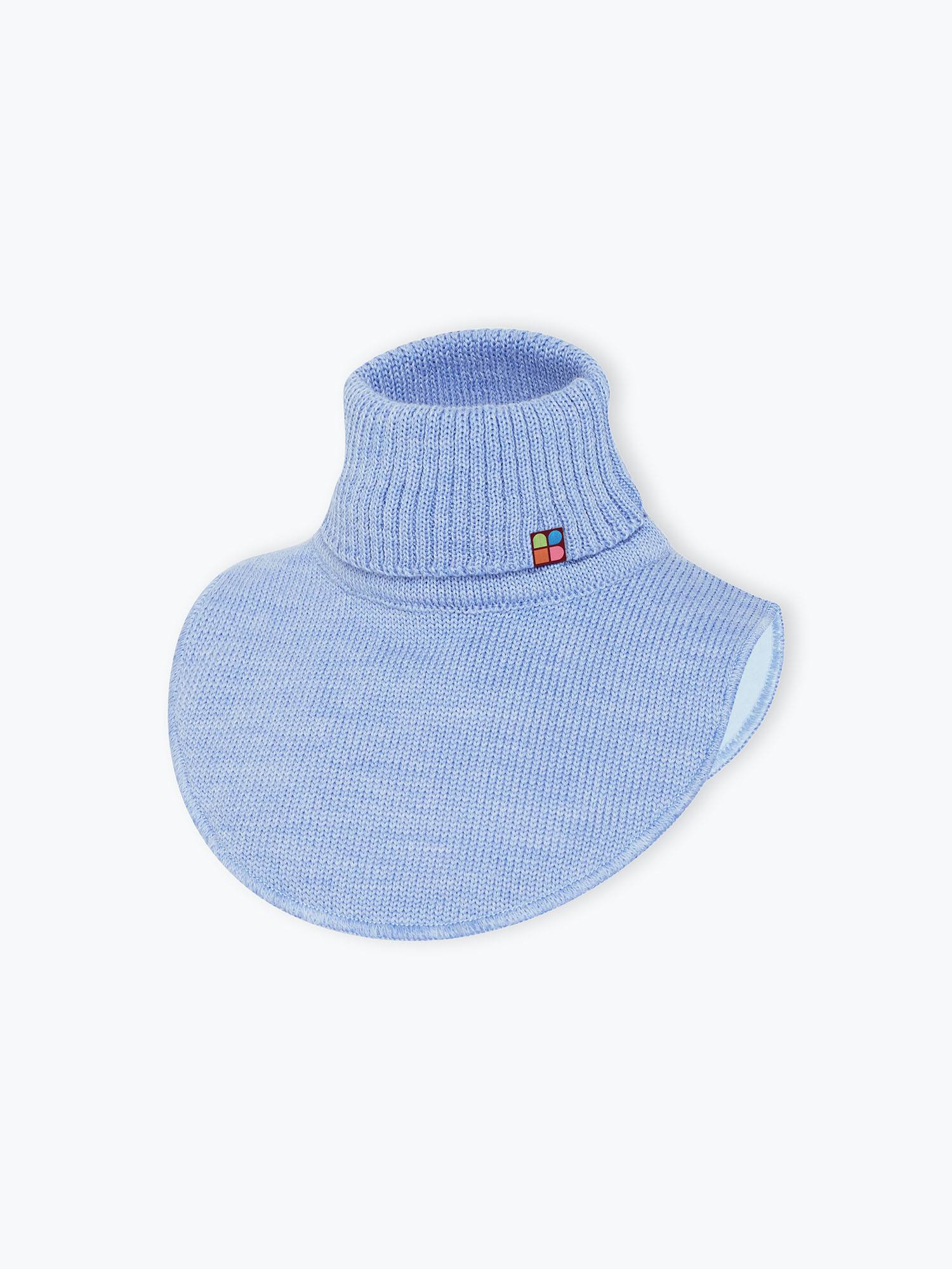 Sky blue merino wool neck warmer kids