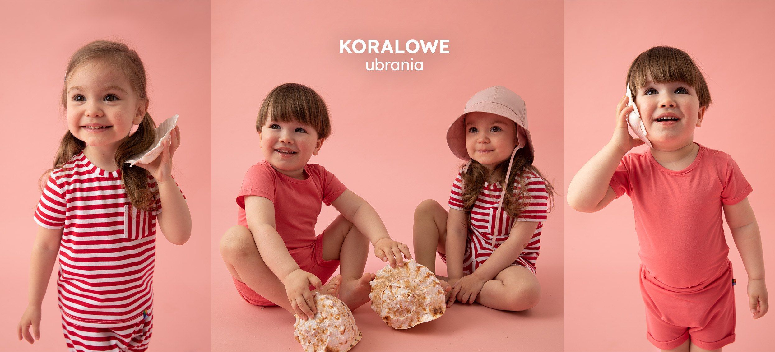 ubrania kolor koralowy
