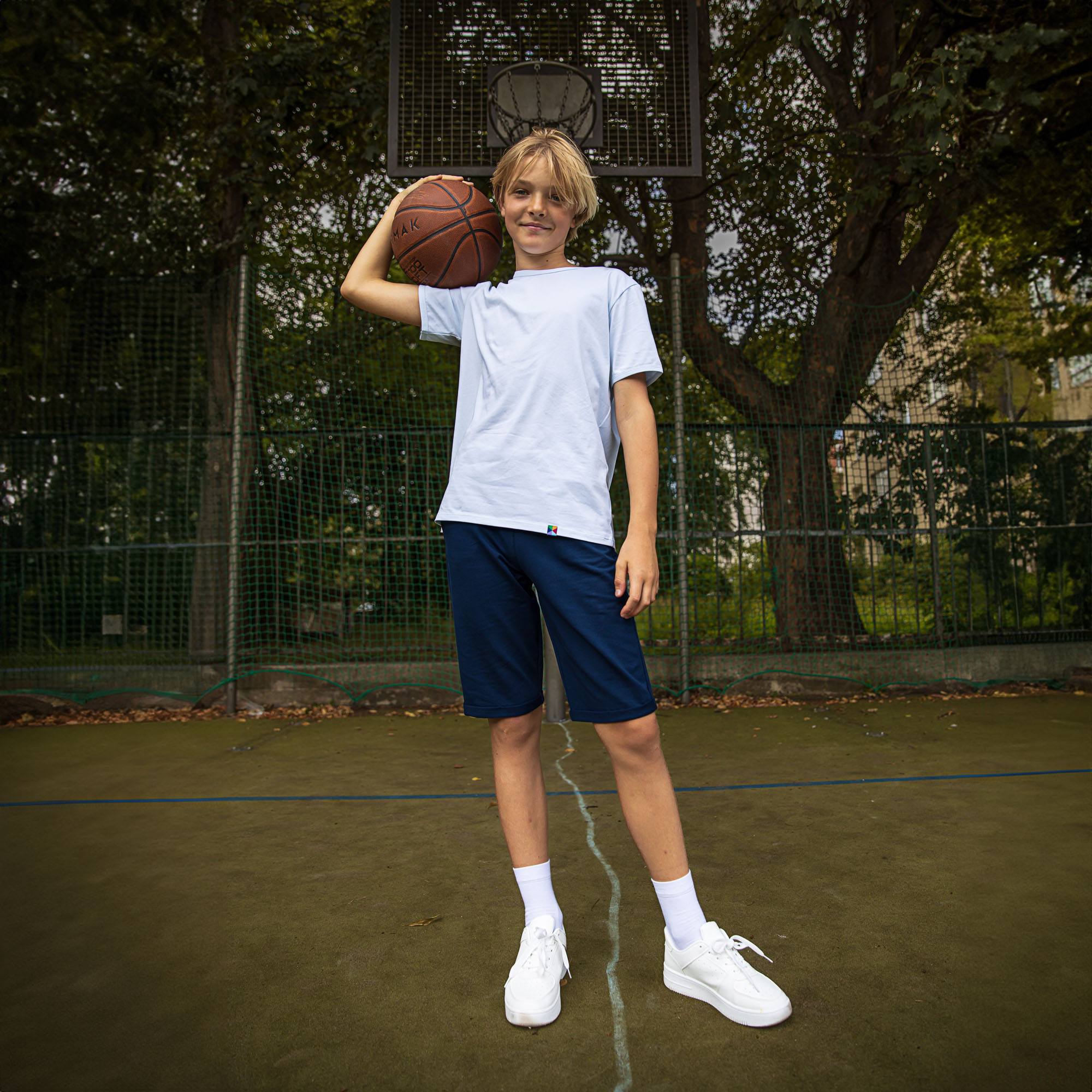 Jasnoniebieska koszulka z krótkim rękawem Junior