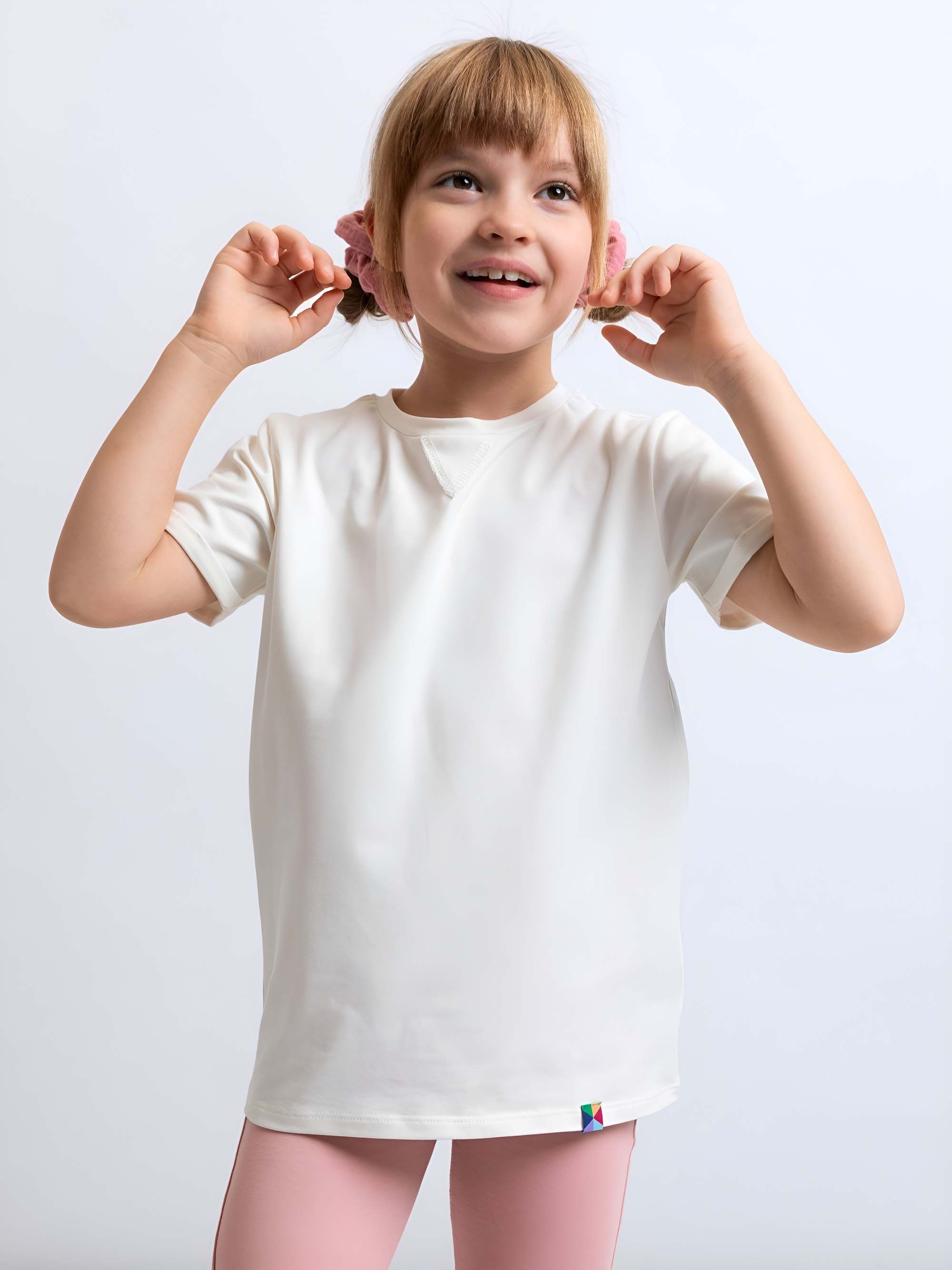 Śmietankowy T-shirt