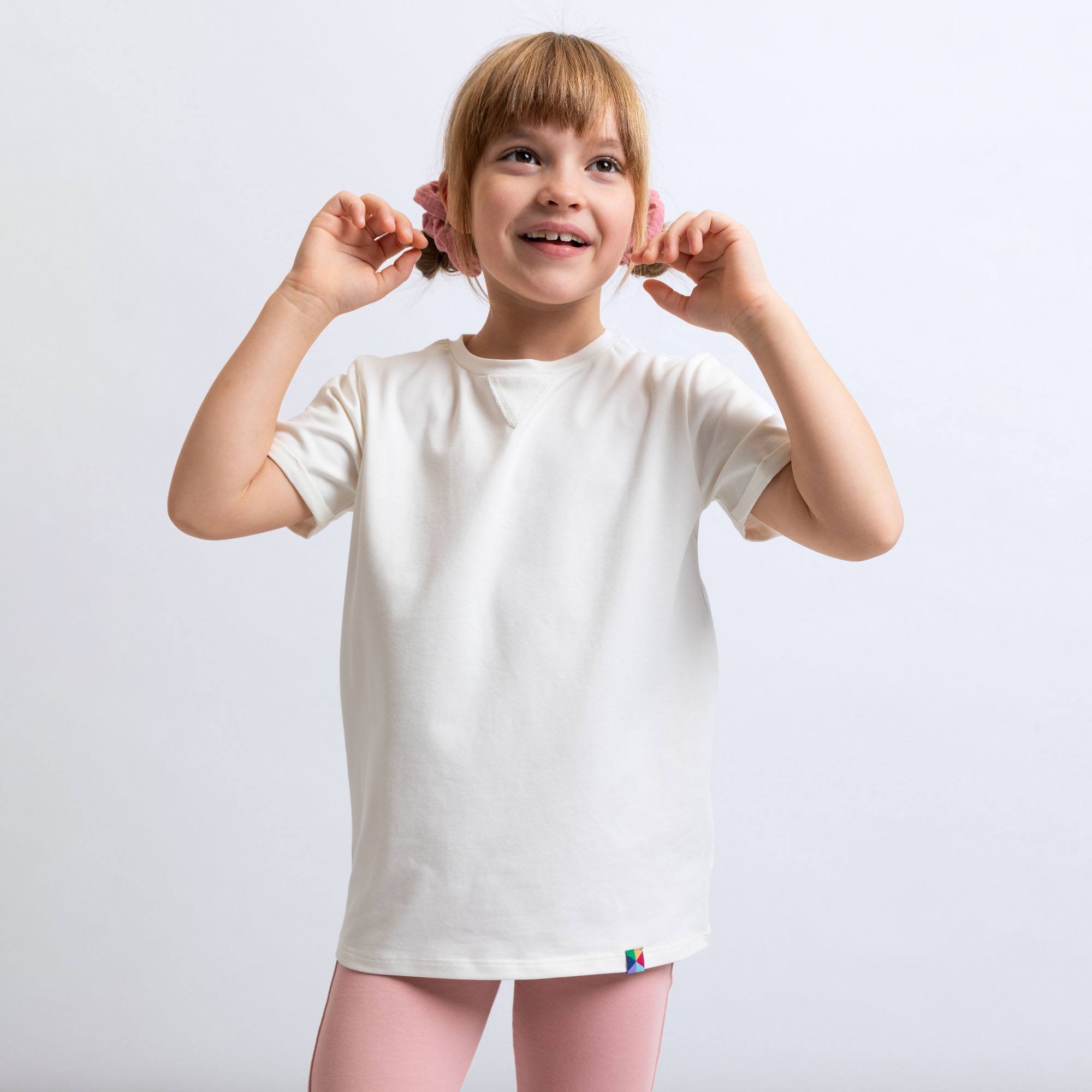 Śmietankowy T-shirt