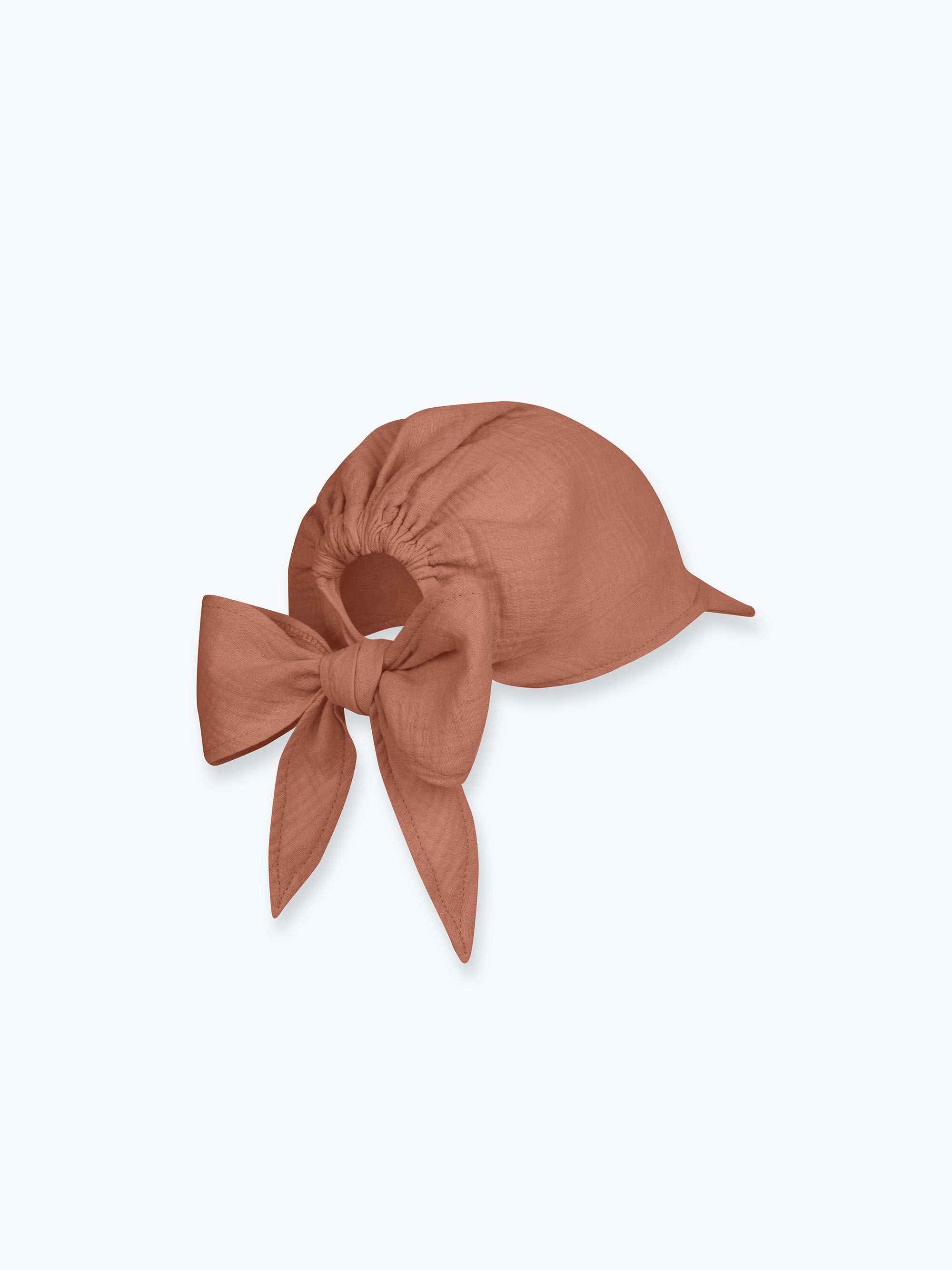 Karmelowa bandana muślinowa