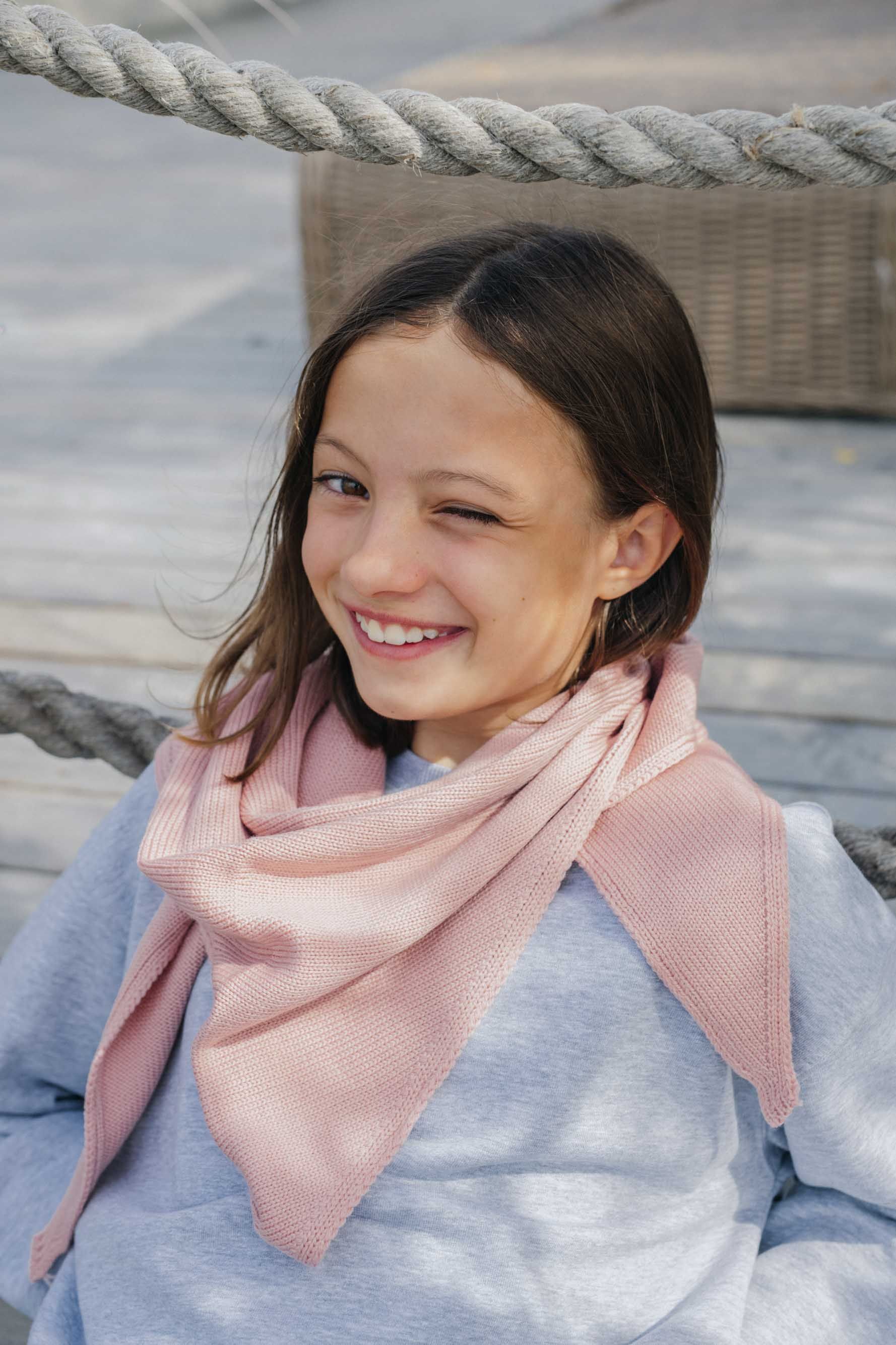 Powder pink Merino Wool Scarf
