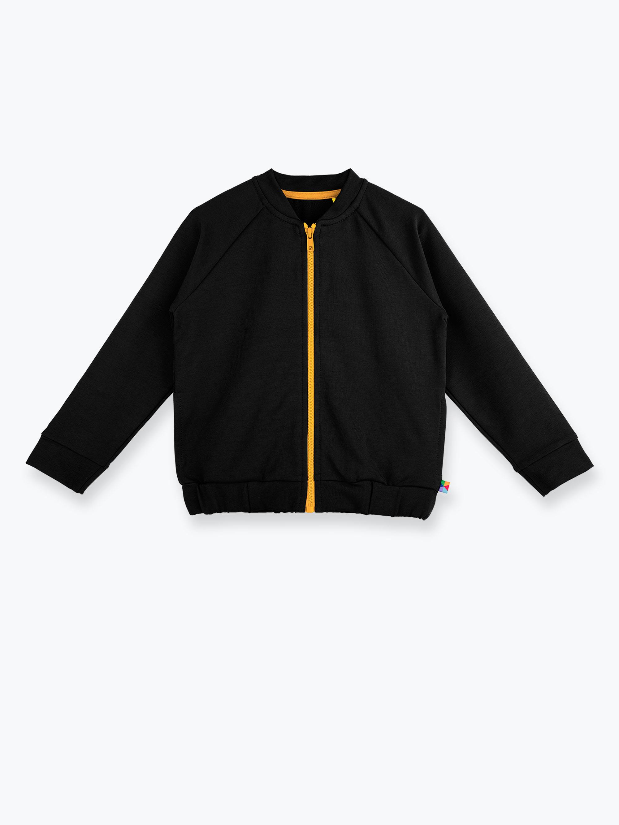 Czarna bluza na zamek Junior