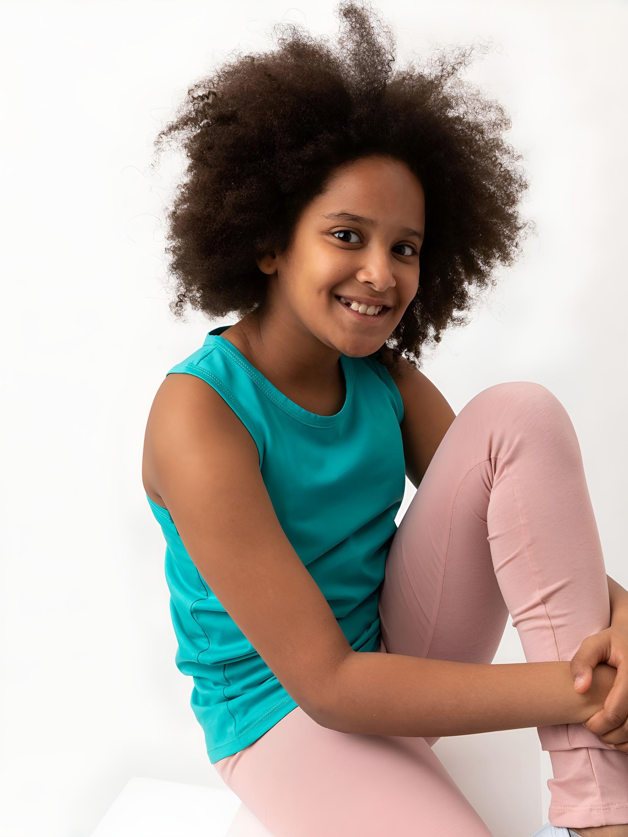 Pudroworóżowe legginsy Junior