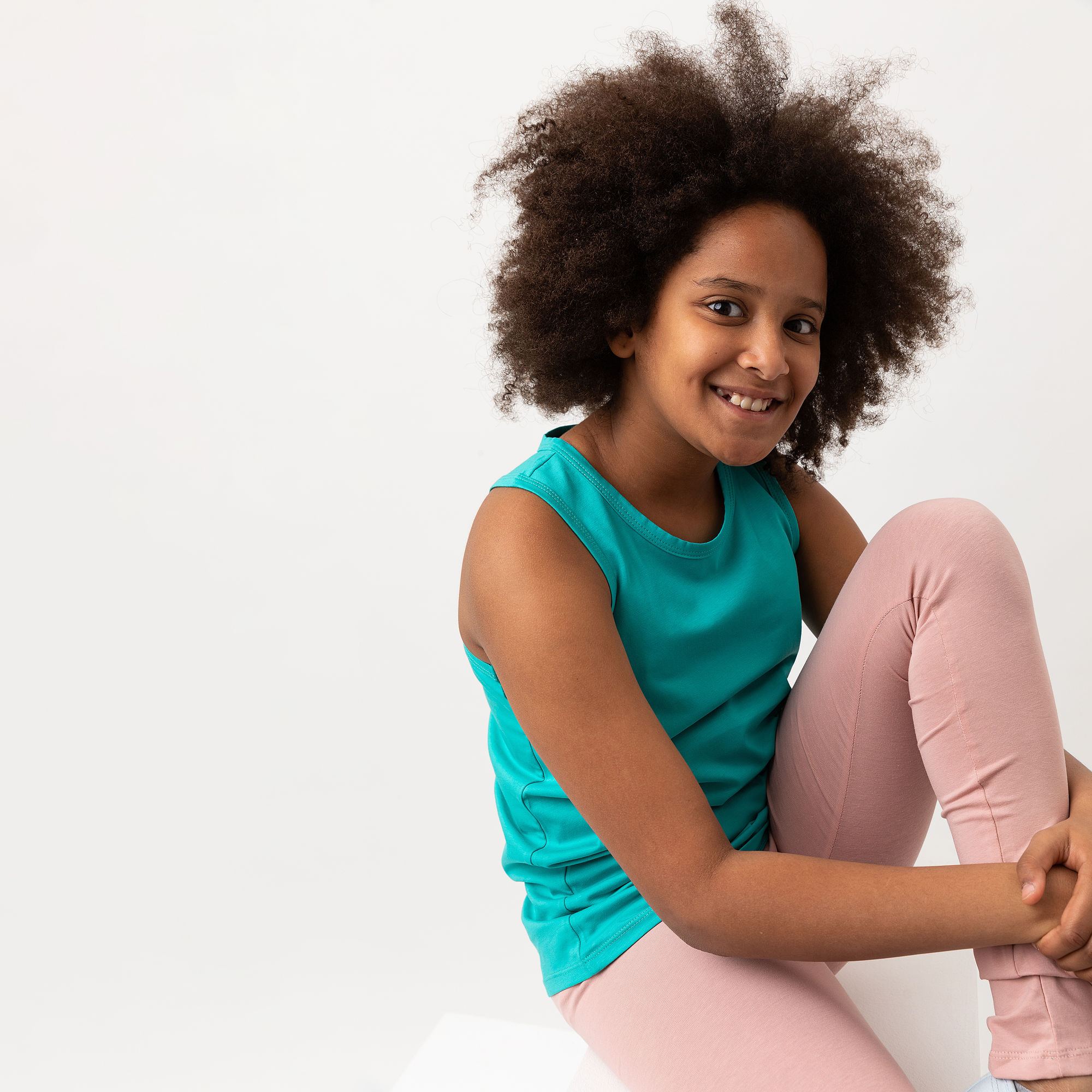 Pudroworóżowe legginsy Junior