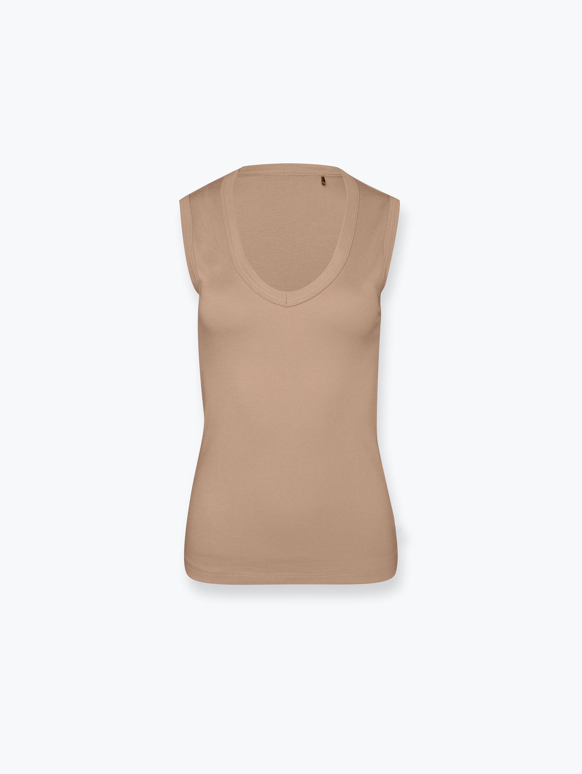 Mocha mousse top bez rękawów damski
