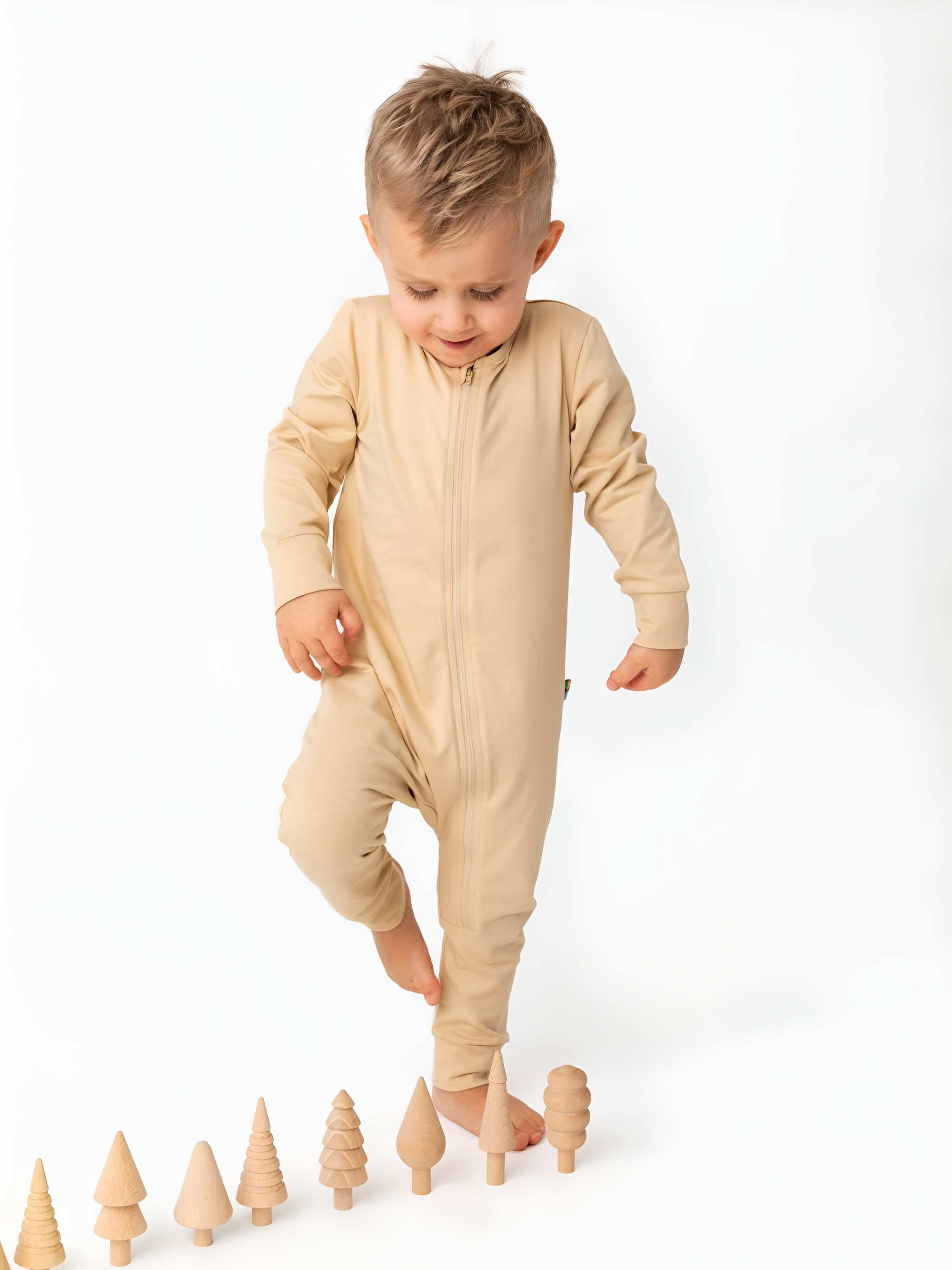 Beige romper suit
