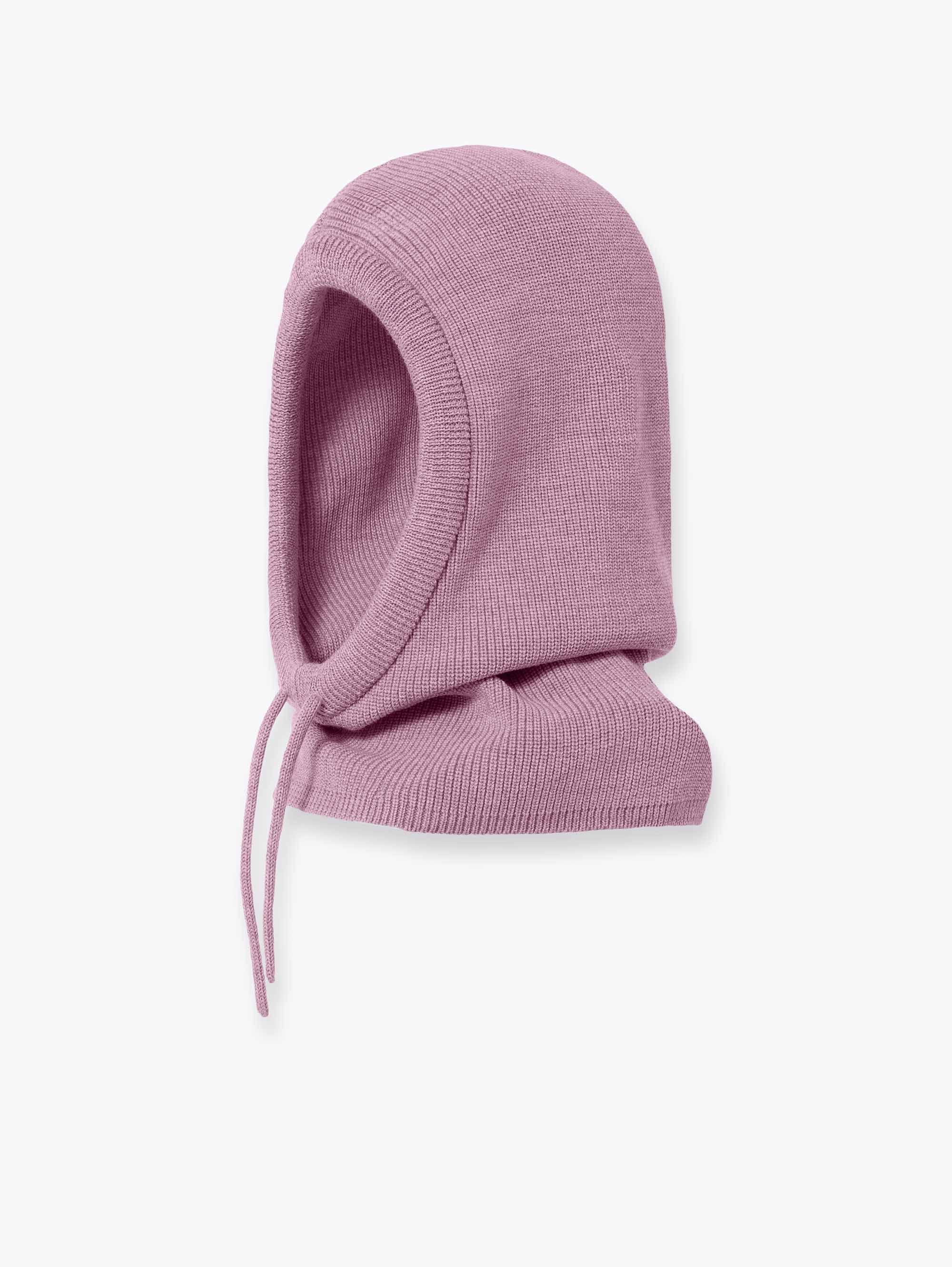 Dusty pink melange Merino Wool Balaclava