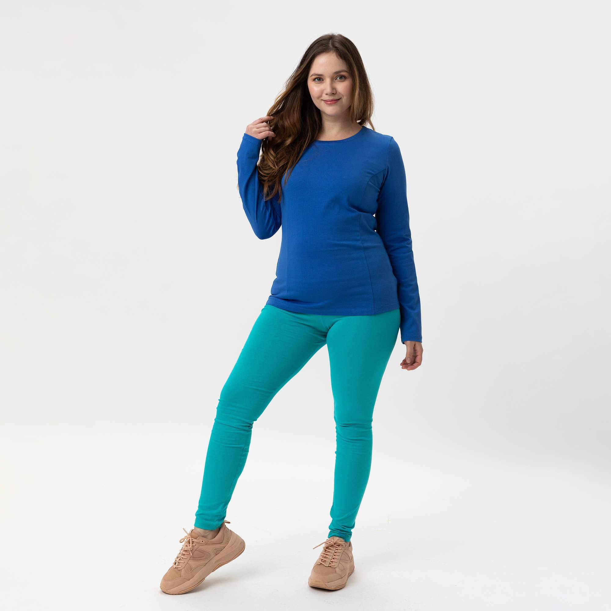 Turkusowe legginsy damskie